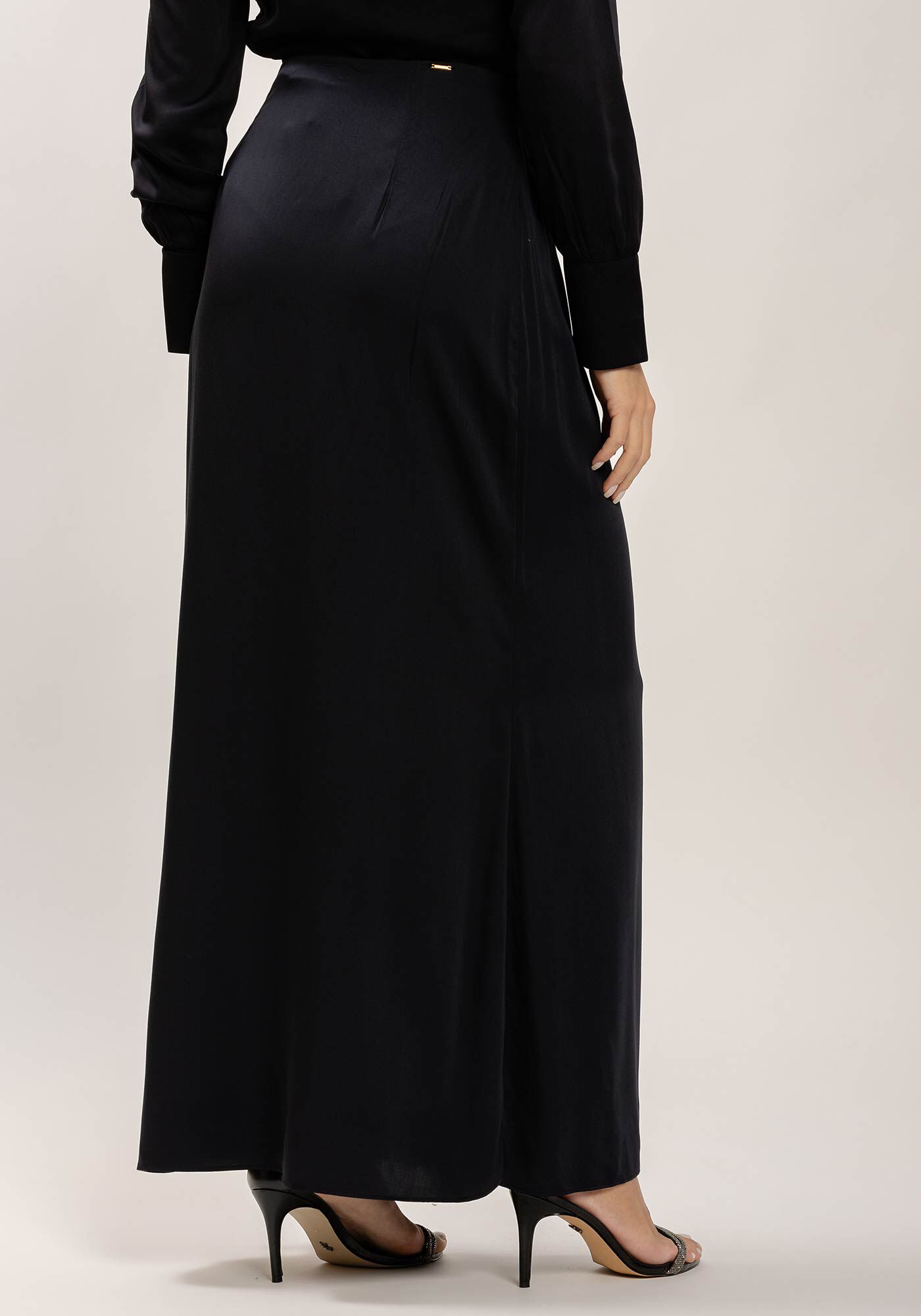 Saia Longa Reta Slim com Fenda, , large.