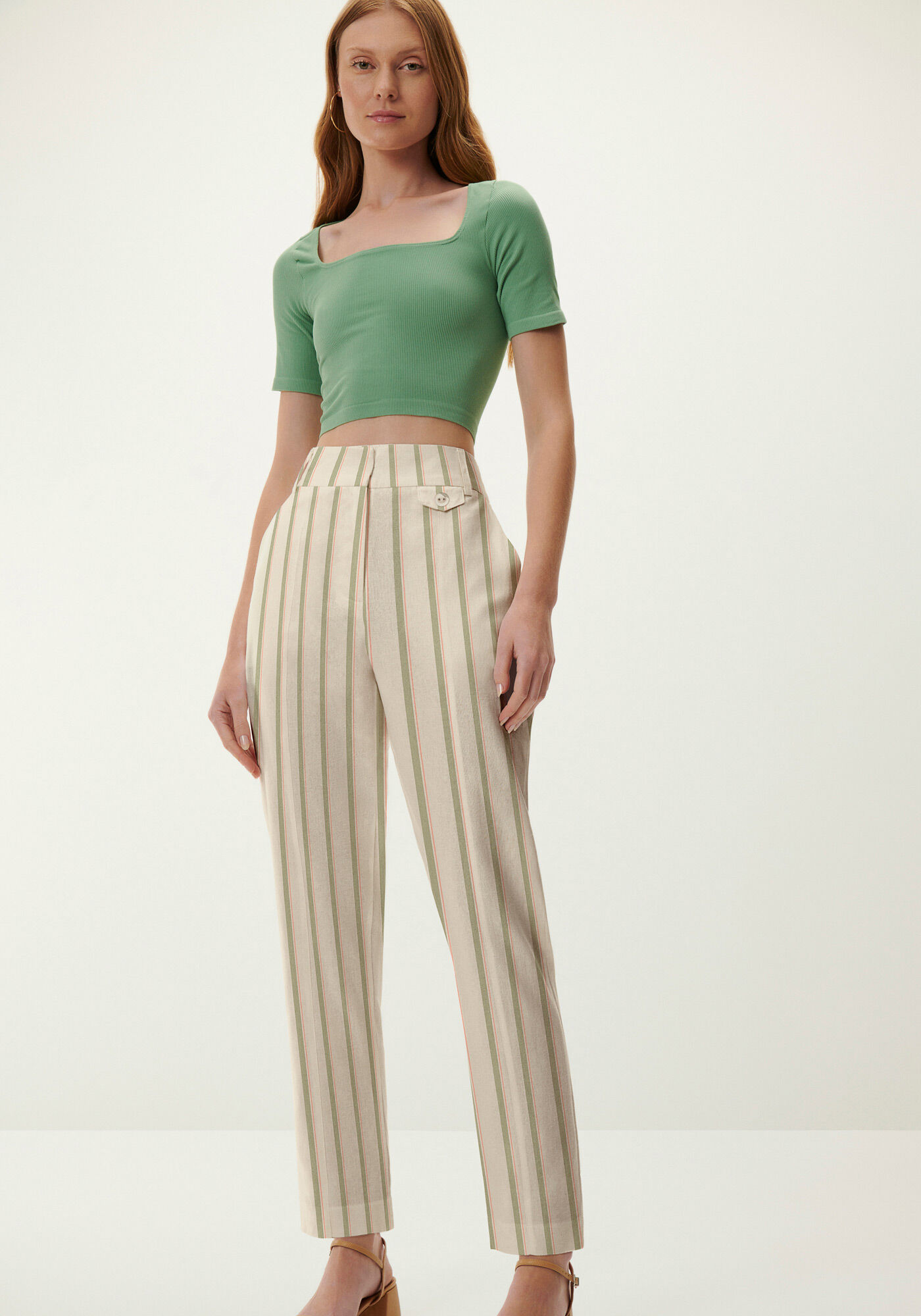 Cal&ccedil;a Carrot em Linho Alfaiataria, , large.