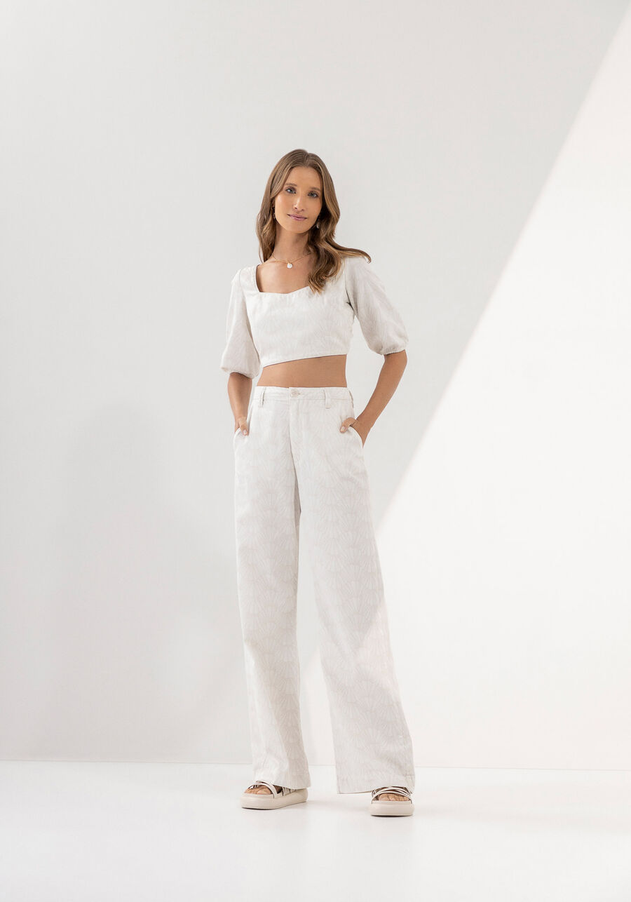 Calça de Sarja Wide Leg Cintura Super Alta, . Calça de Sarja Wide Leg Cintura Super Alta, , large.