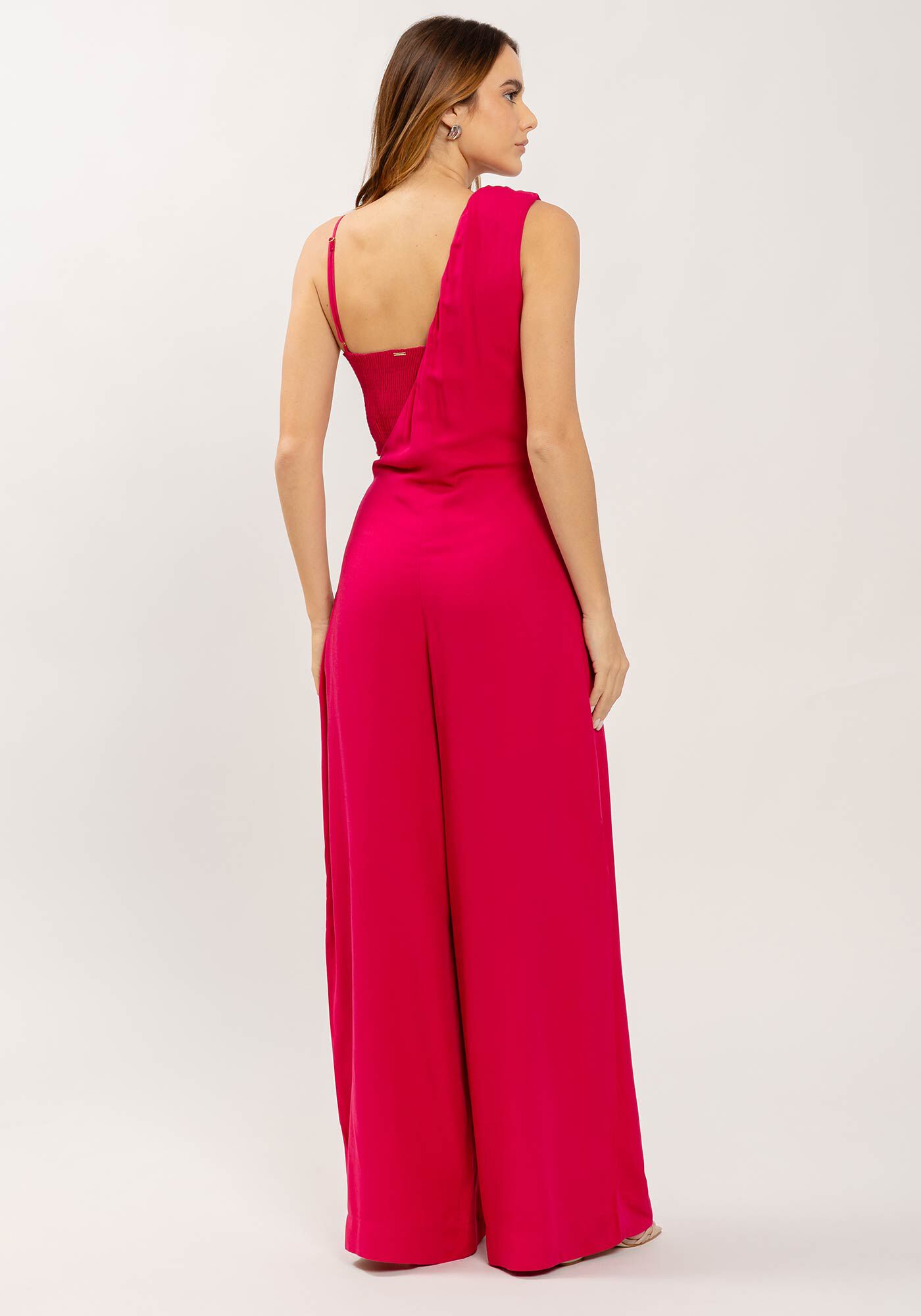 Macac&atilde;o Longo Assim&eacute;trico em Viscose com Top, , large.