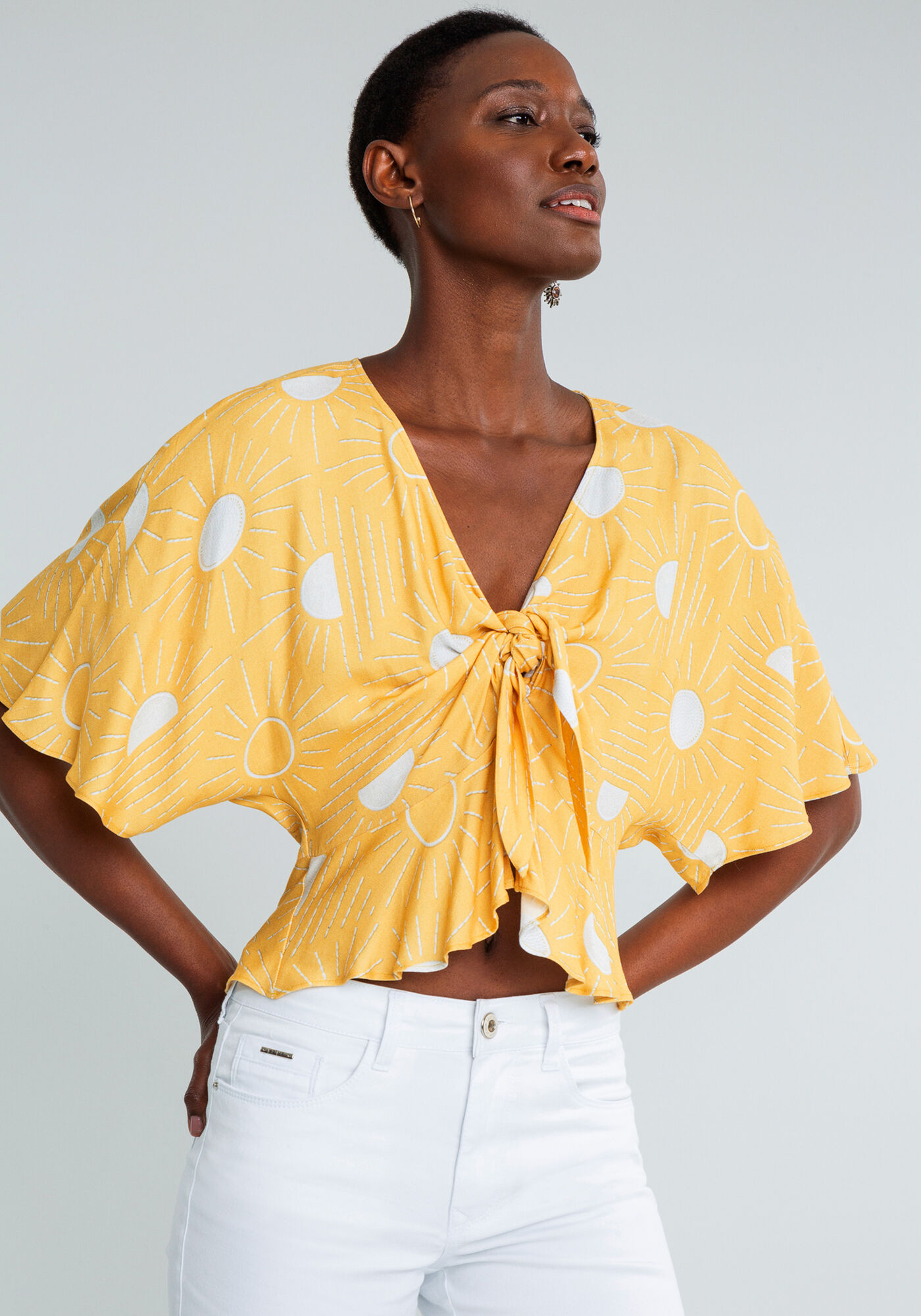 Blusa La&ccedil;o Decote Estampa, SOLARES, large.