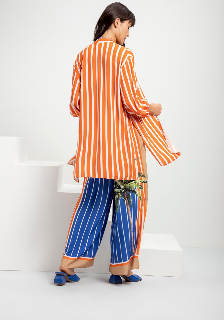 Kimono em Viscose com Top Estampado, . Kimono em Viscose com Top Estampado, , large.