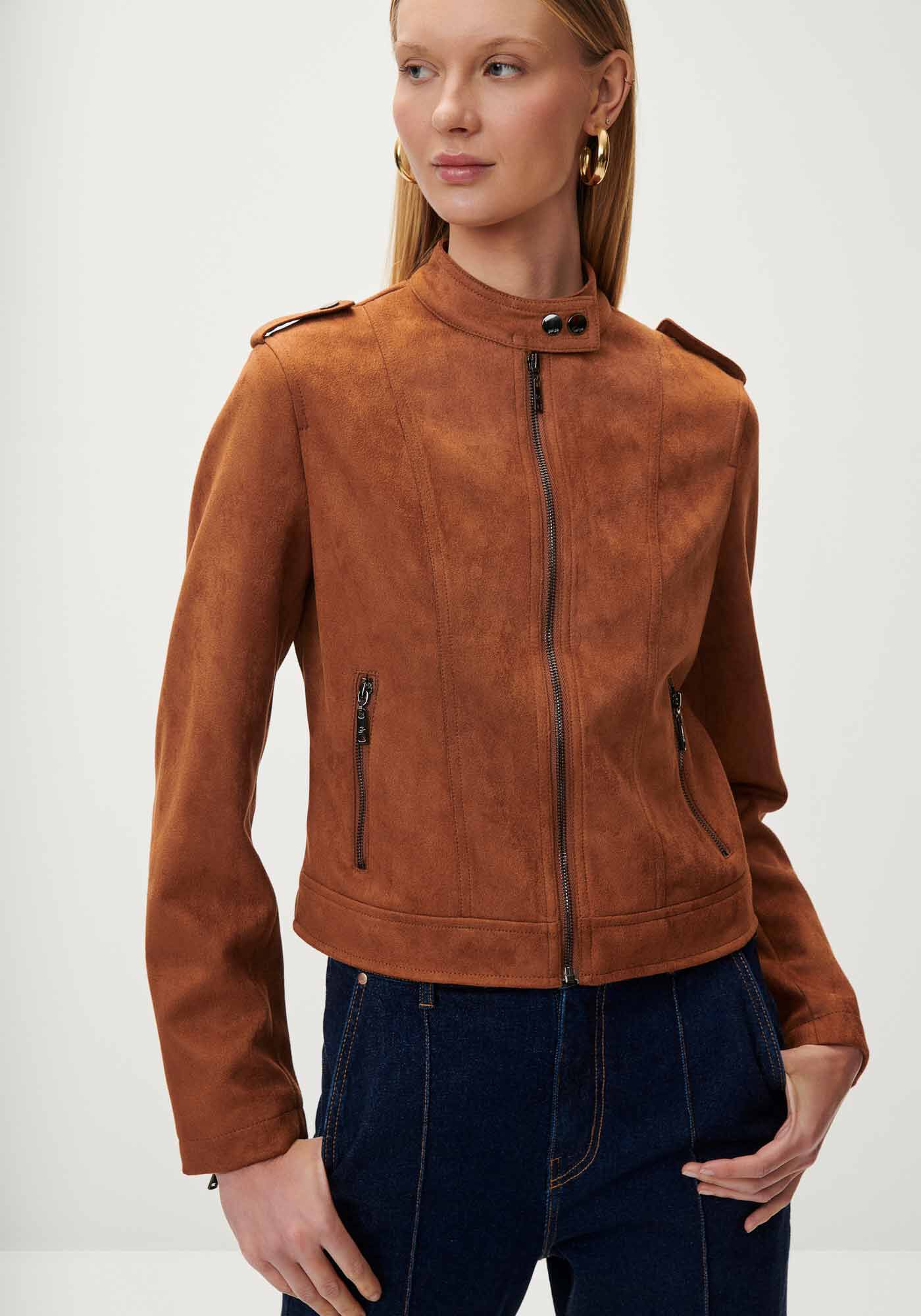 Jaqueta Biker em Suede, , large.