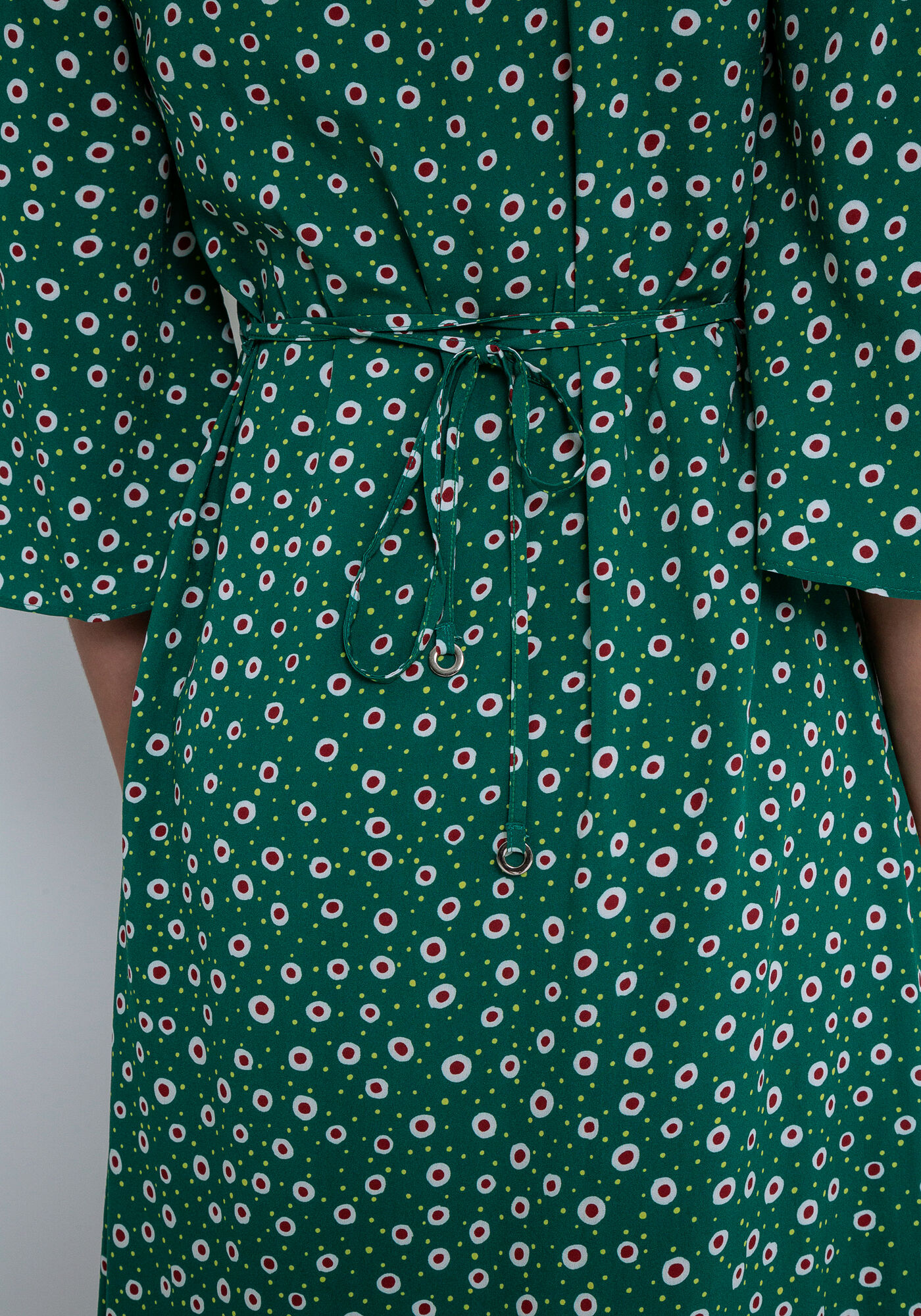 Vestido Midi em Viscose com Mangas Amplas, CAVALO MARINHO, large.