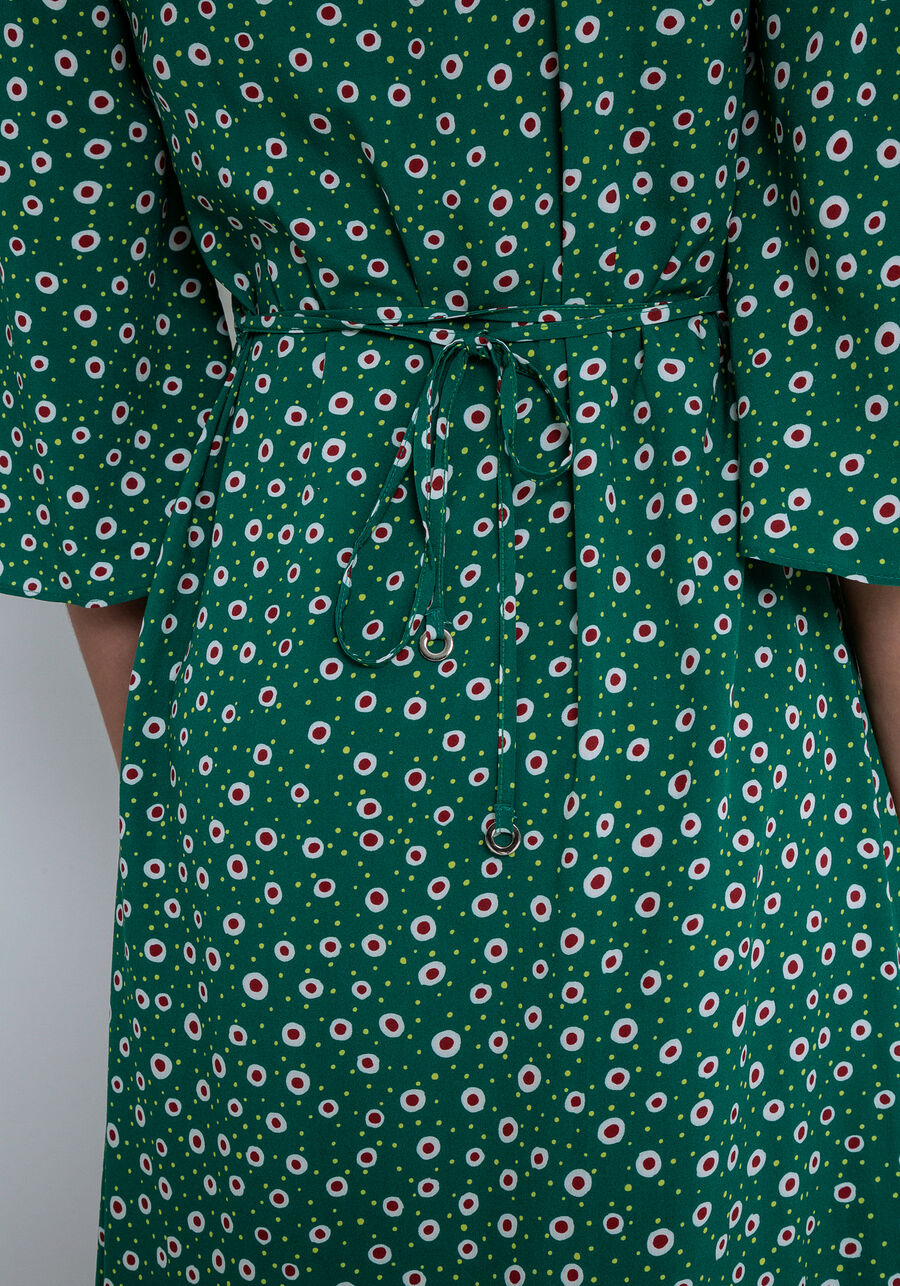 Vestido Midi em Viscose com Mangas Amplas, CAVALO MARINHO. Vestido Midi em Viscose com Mangas Amplas, CAVALO MARINHO, large.