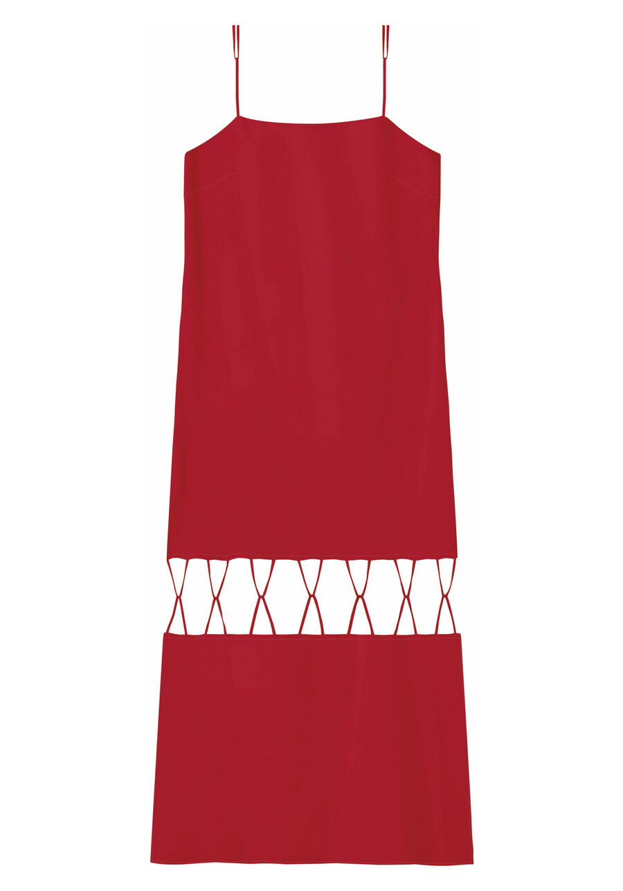 Vestido Midi Reto Estampado com Cut Out, . Vestido Midi Reto Estampado com Cut Out, , large.