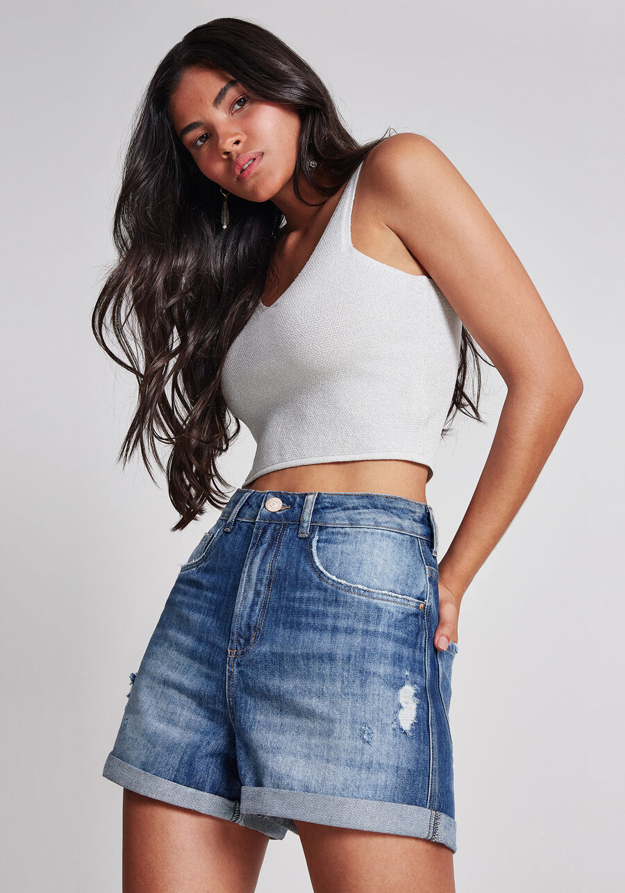 Shorts Cintura Alta, . Shorts Cintura Alta, , large.