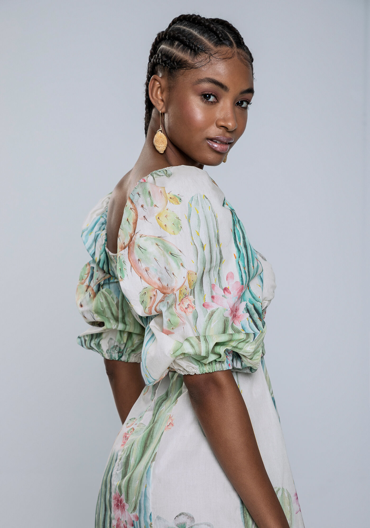 Vestido Manga 3/4 transpassado, , large.