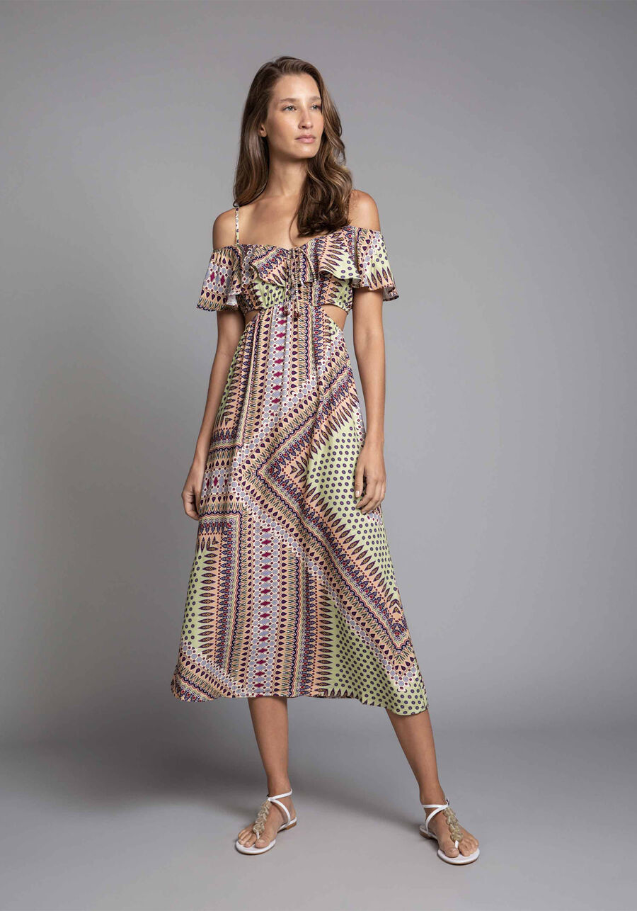 Vestido Mídi Estampa, . Vestido Mídi Estampa, , large.