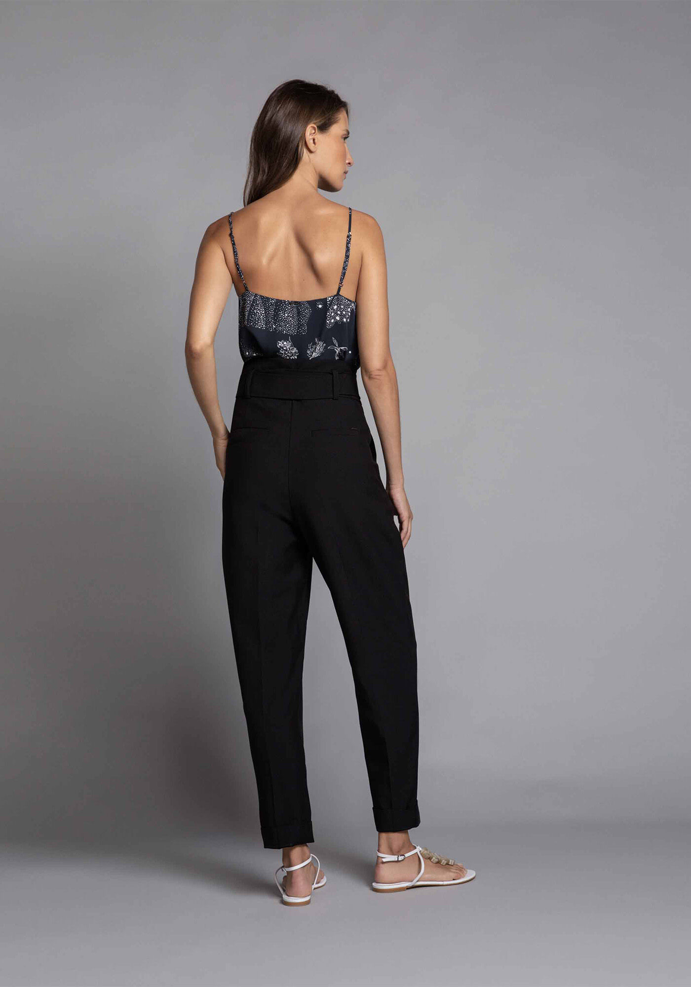 Cal&ccedil;a Cintura Alta com Cinto Branco Off White, , large.