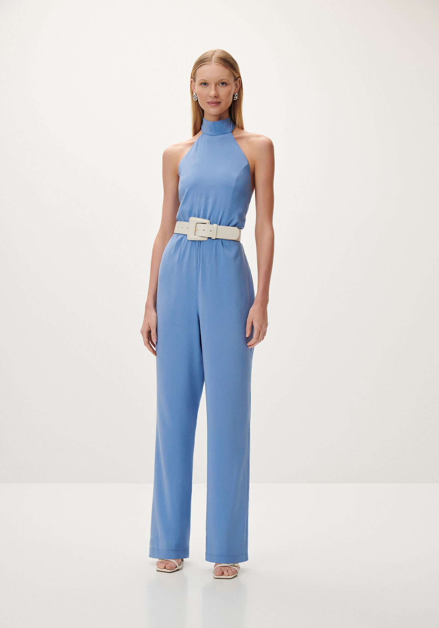 Macac&atilde;o Longo Frente &Uacute;nica com Cinto, , large.