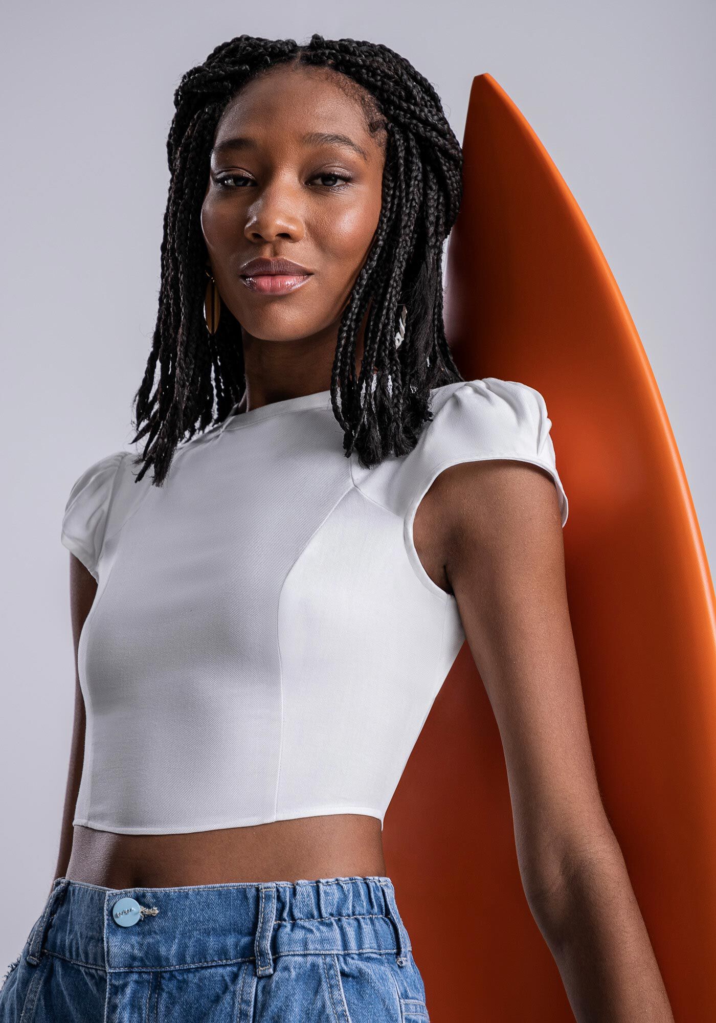 Blusa Cropped em Viscose com Amarra&ccedil;&atilde;o Costas, , large.