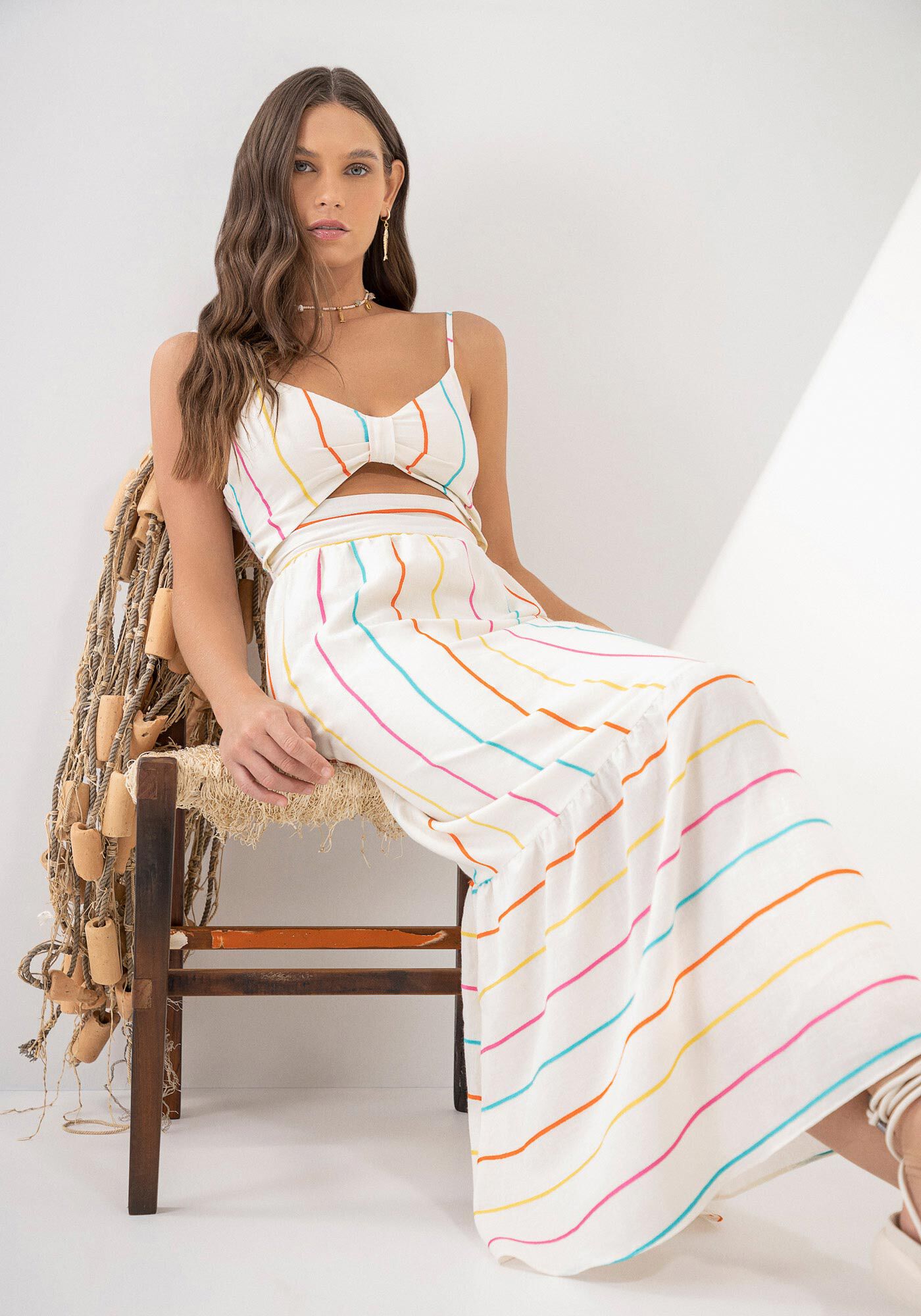Vestido deals branco listrado