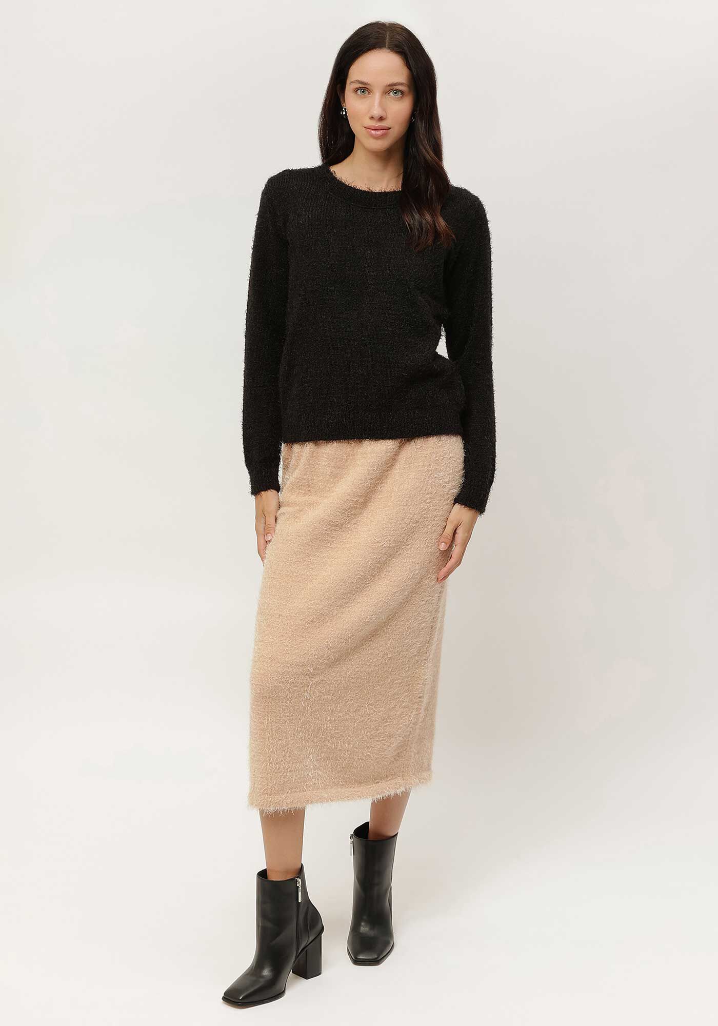 Blus&atilde;o Manga Longa em Tric&ocirc; Peluciado, , large.