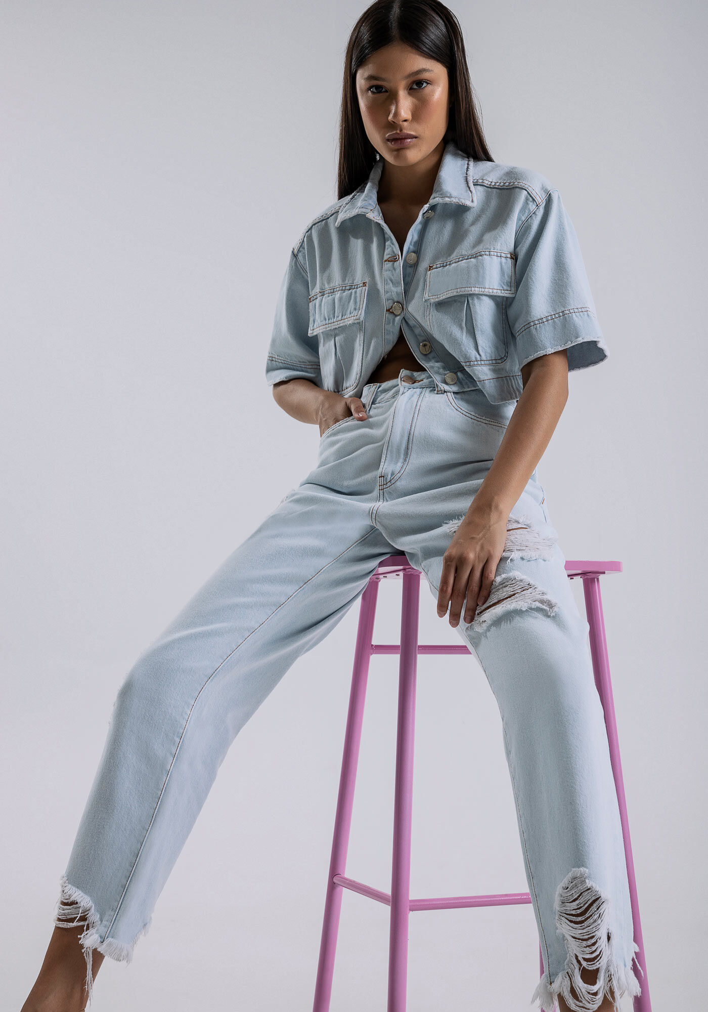 Cal&ccedil;a Jeans Mom Destroyed, JEANS, large.