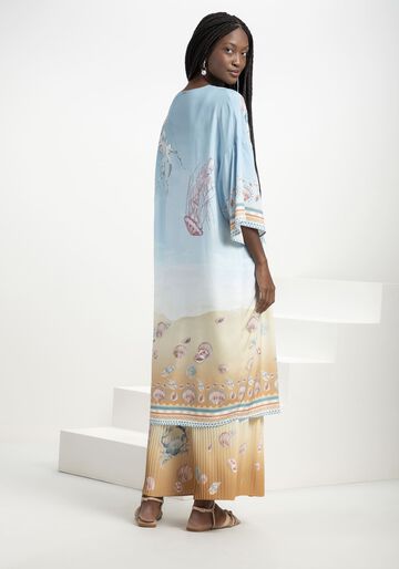Kimono Longo Estampado com Cinto Corda, MILLOR, large.