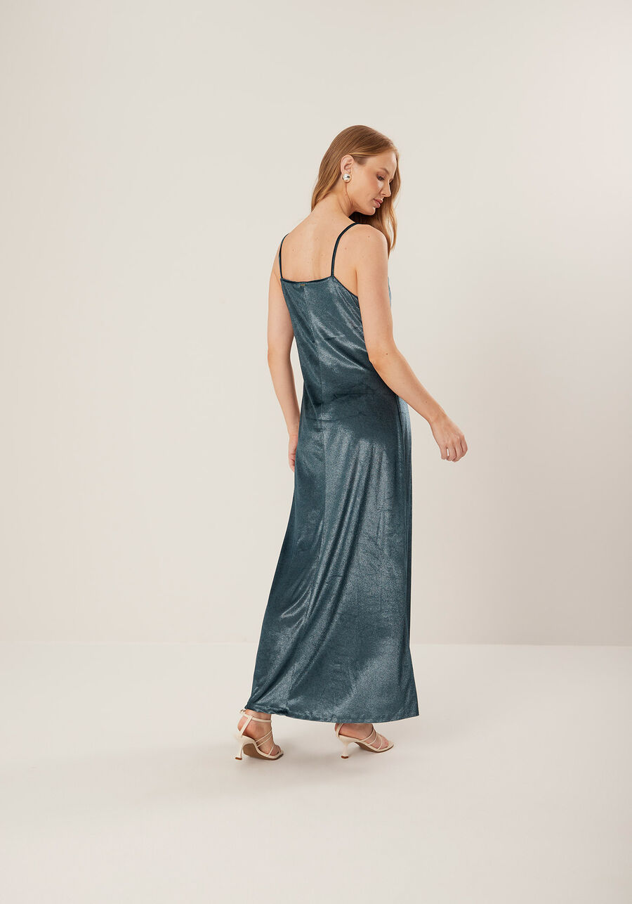 Vestido Longo De Alças Em Malha De Veludo, . Vestido Longo De Alças Em Malha De Veludo, , large.