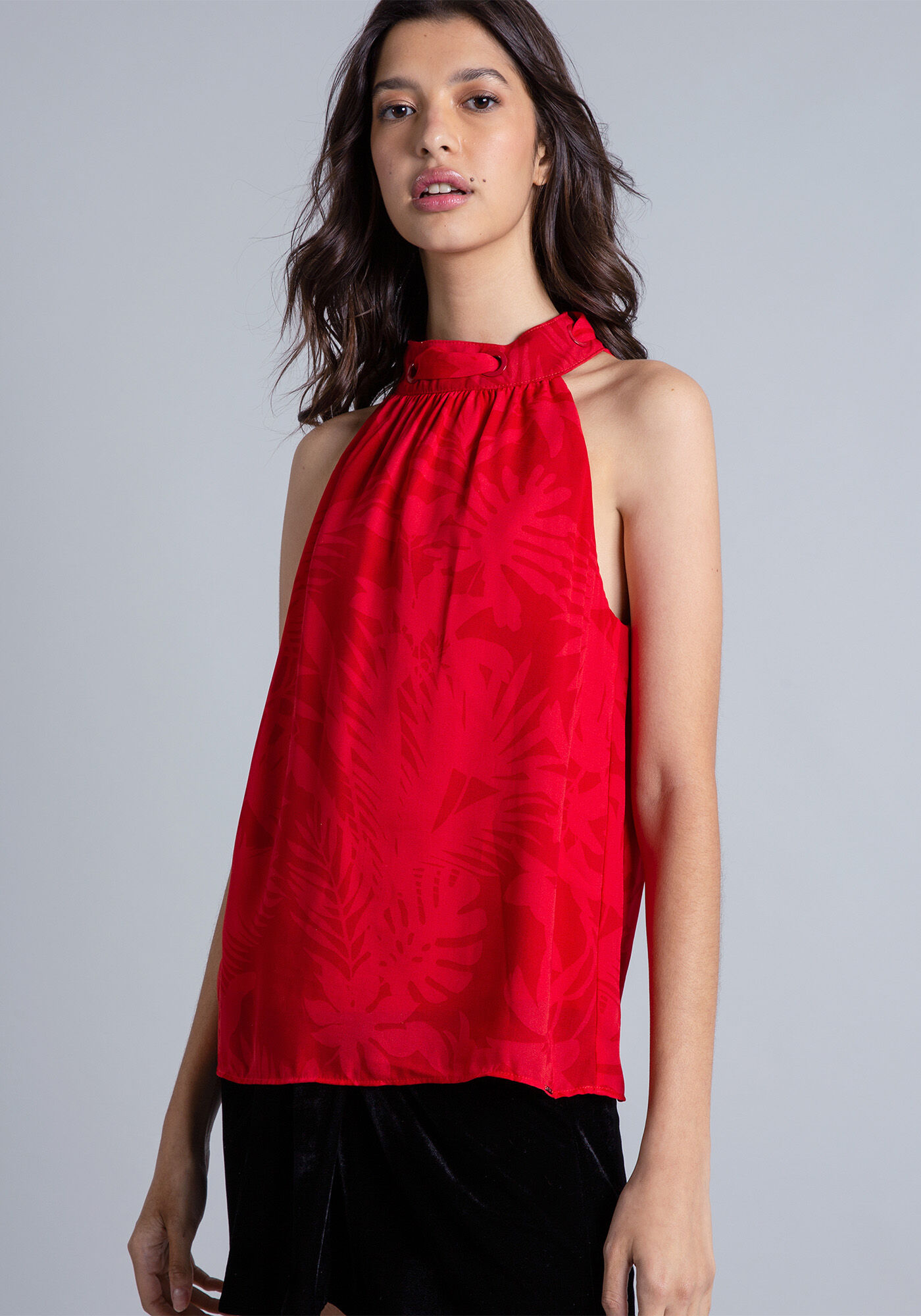 Blusa Gola Alta Estampada, , large.