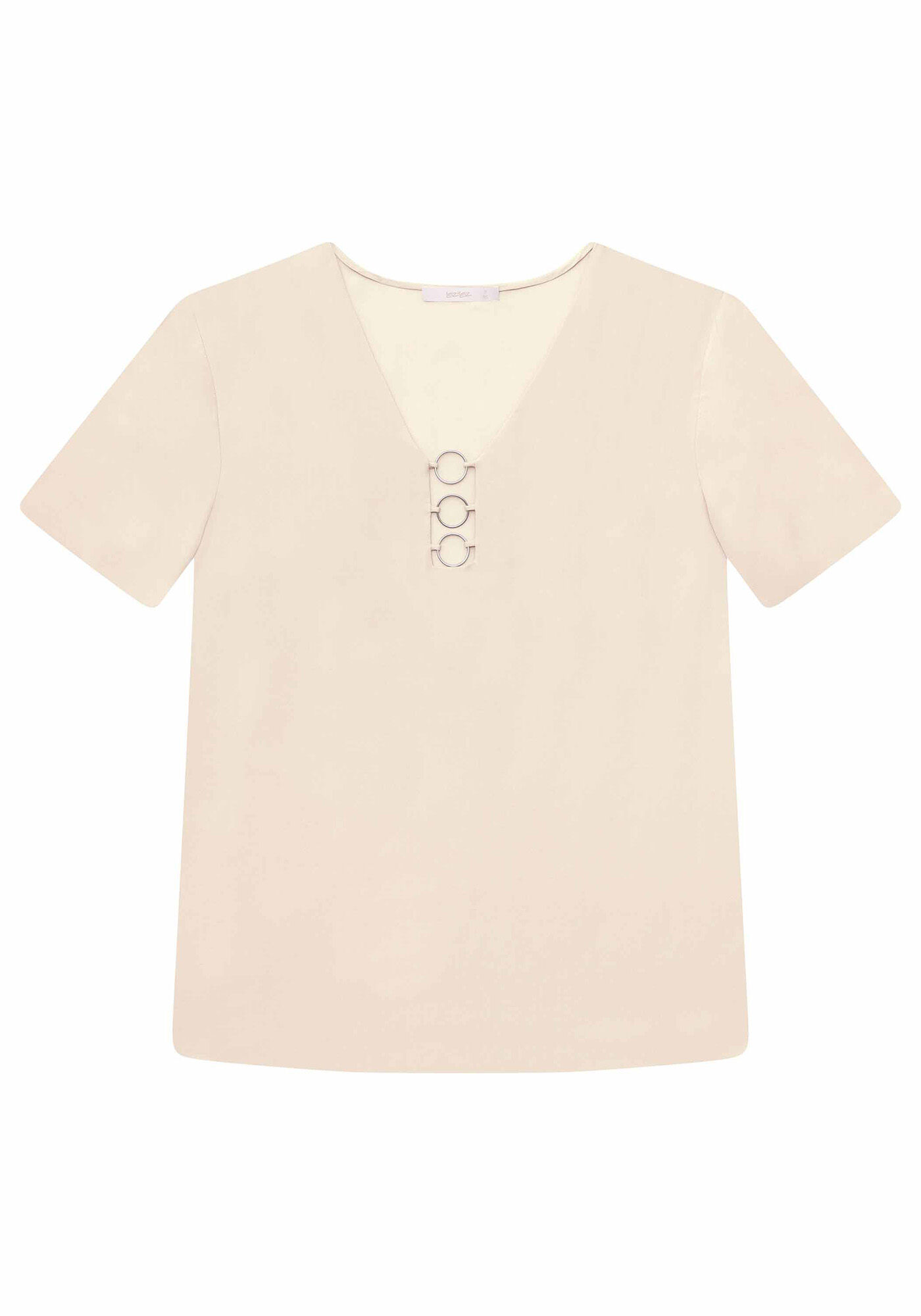 Blusa Detalhe Argola Seda, , large.