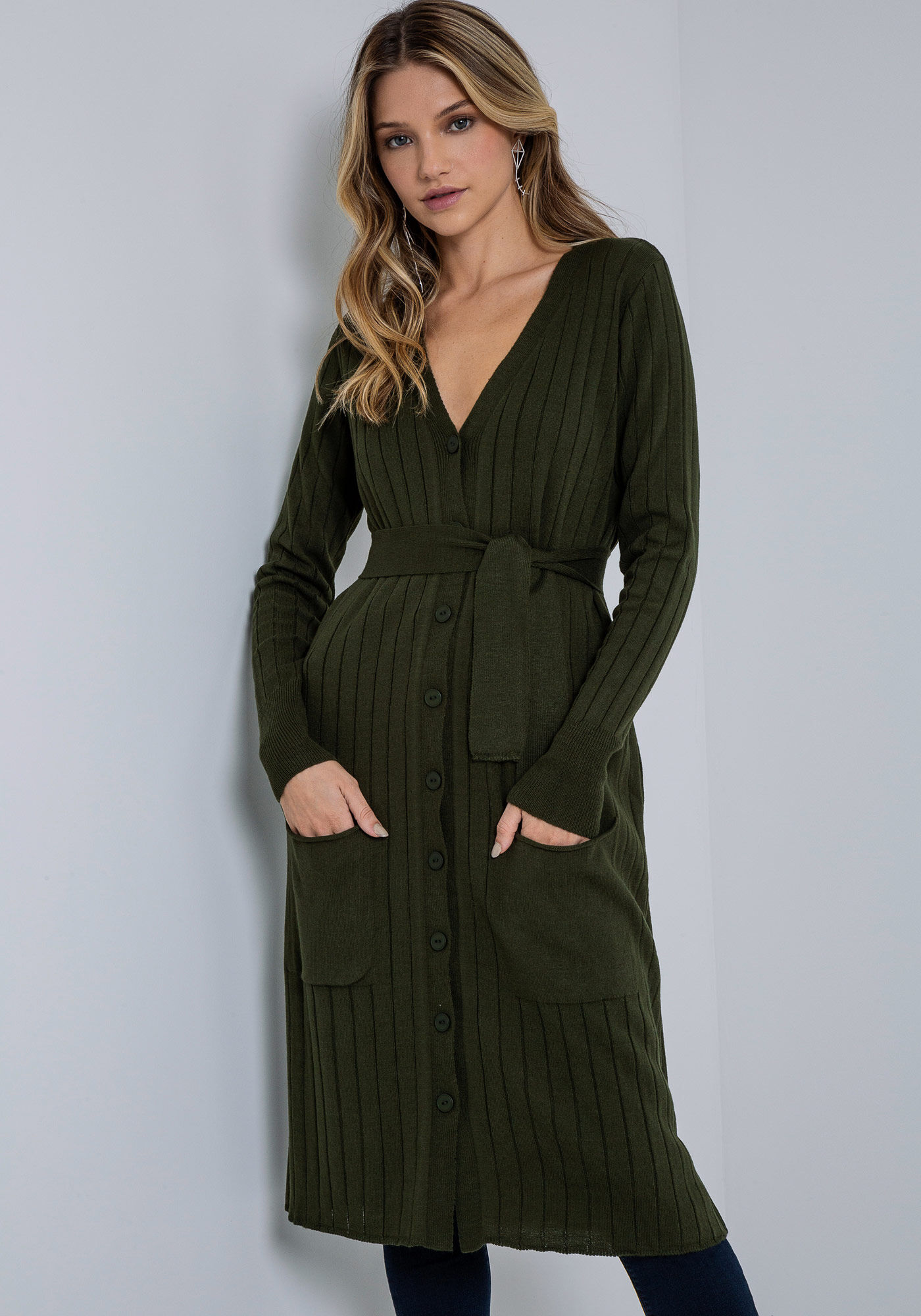 Sobreposi&ccedil;&atilde;o em Tric&ocirc; com Cinto, , large.