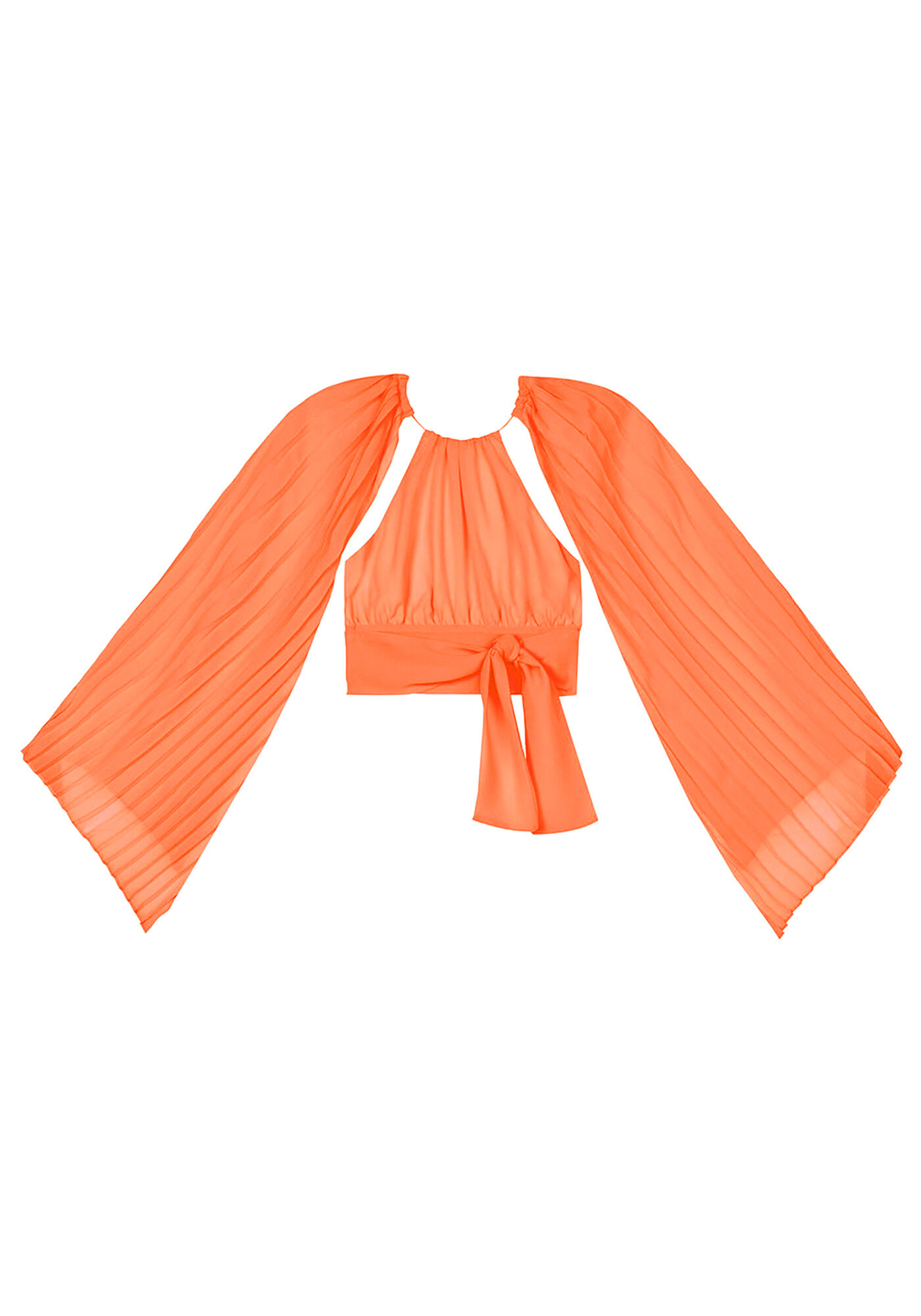 Blusa Manga Capa Plissada Cropped Lez a Lez