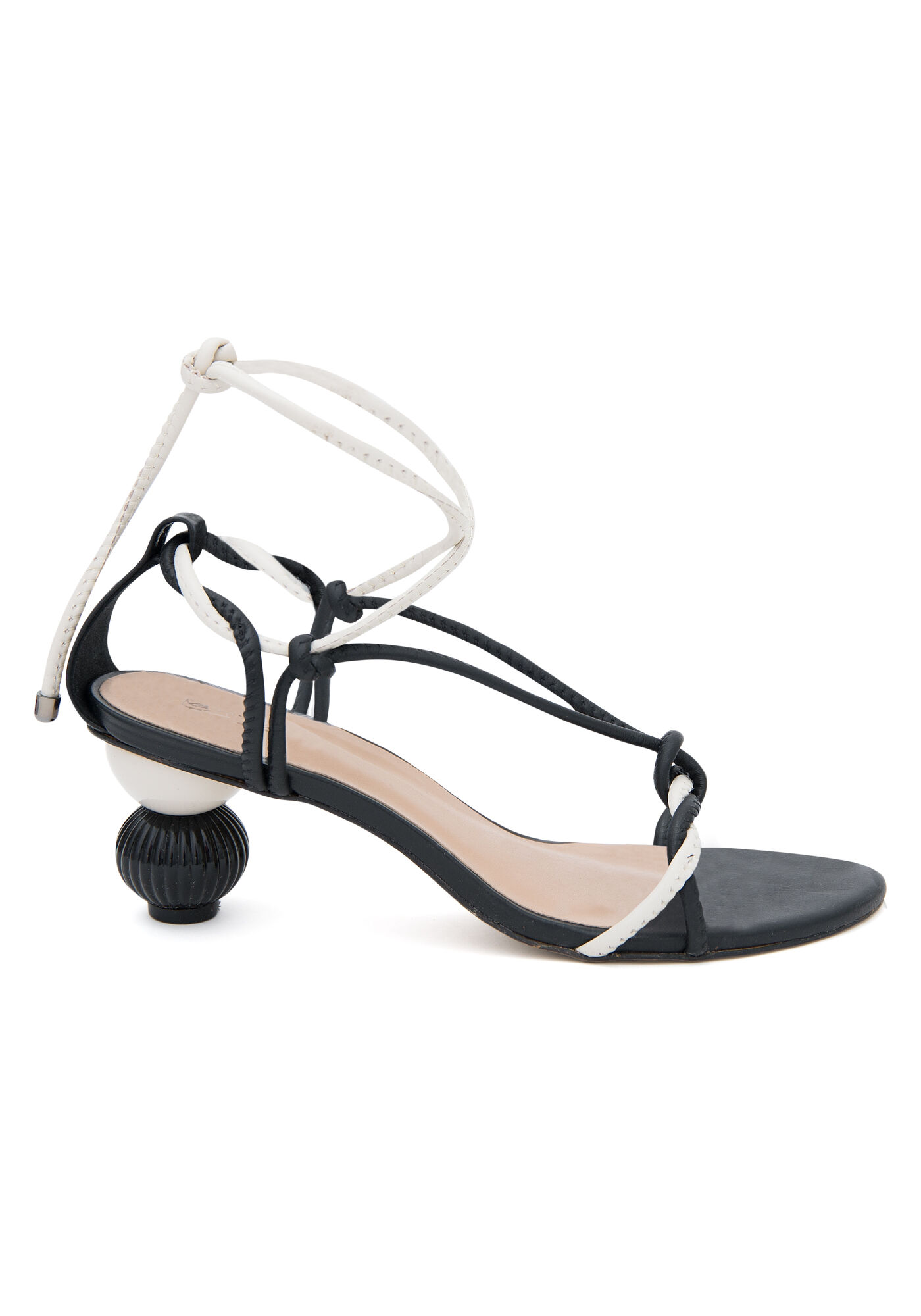 Sand&aacute;lia Salto Escultural e Amarra&ccedil;&atilde;o, PRETO REATIVO, large.