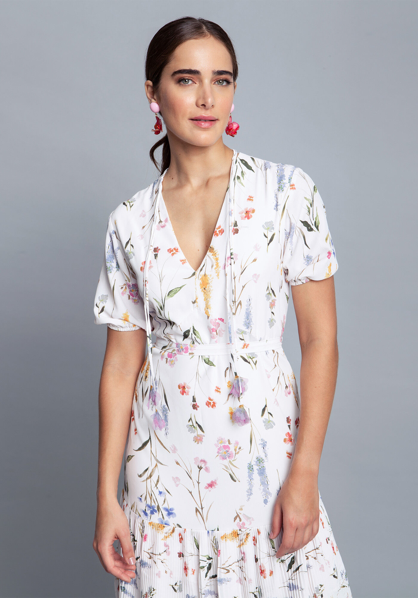 Vestido Tecido Poly Marocain Midi, , large.