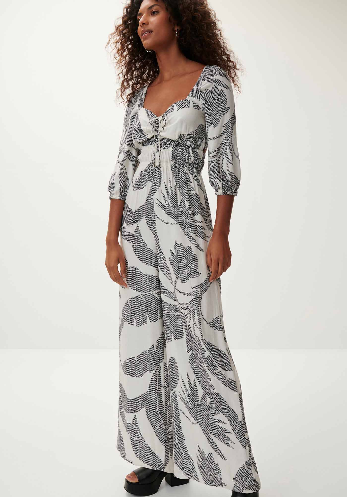 Macac&atilde;o Longo Estampado com Manga 3/4, , large.