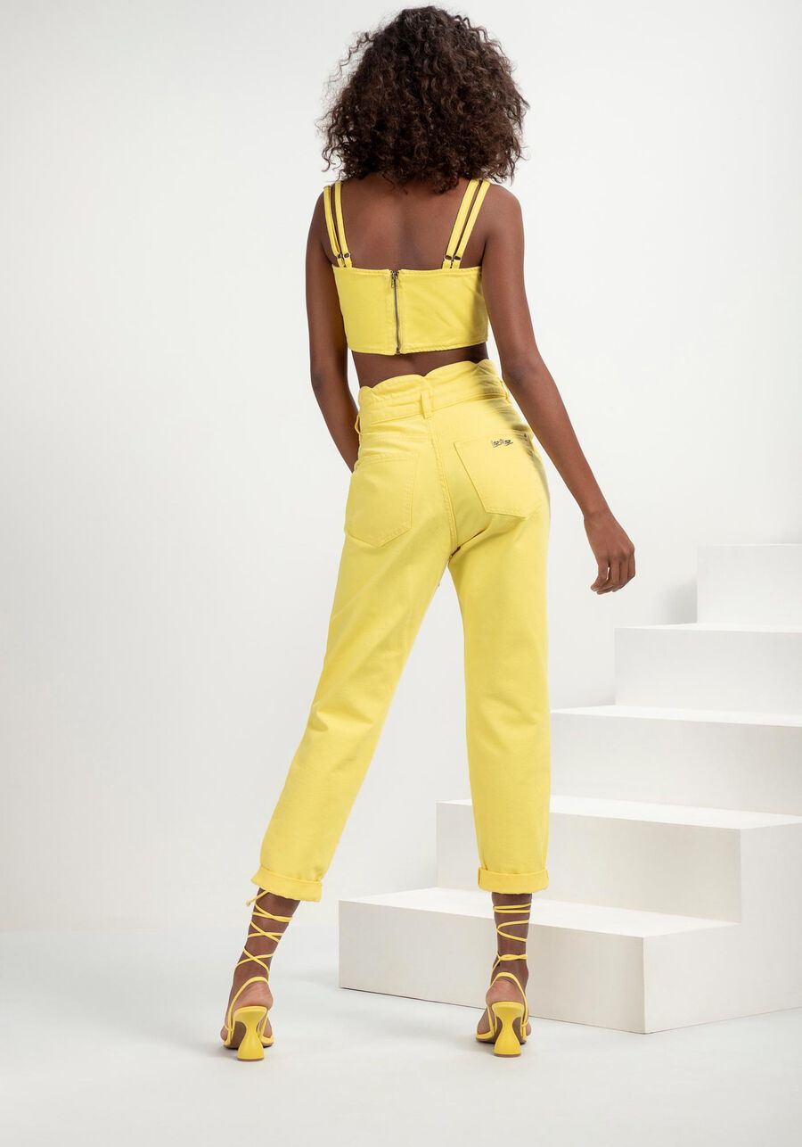 Calça Sarja Mom Recorte Cós, . Calça Sarja Mom Recorte Cós, , large.