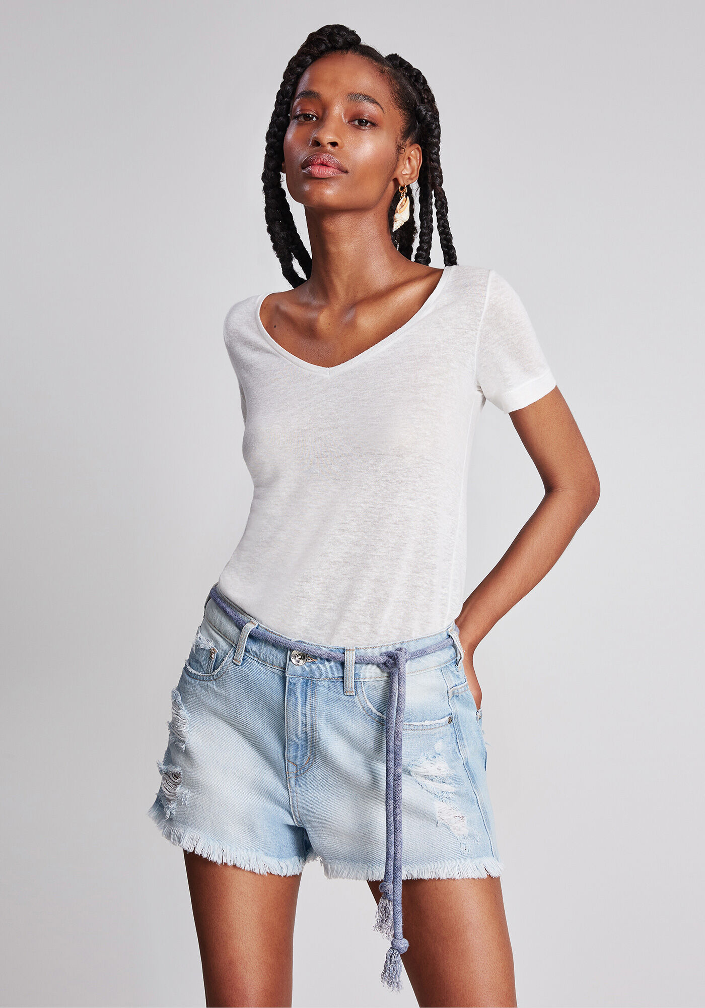 Shorts Miami Destroyed Cinto, , large.