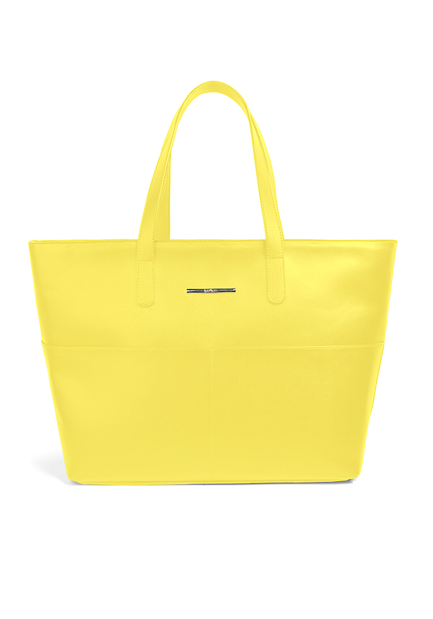 Large yellow outlet tote bag