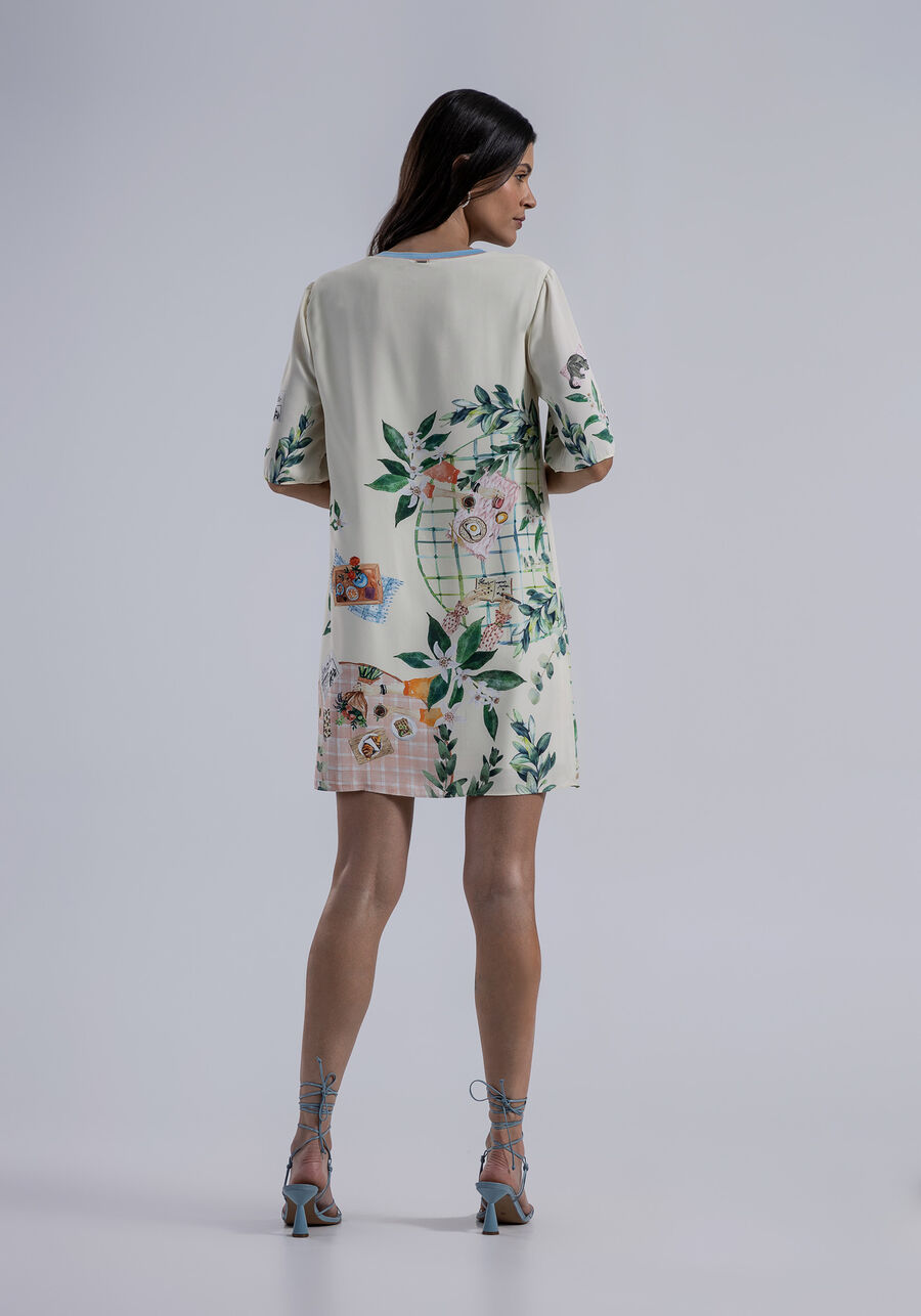 Vestido Curto Estampado com Retilínea, . Vestido Curto Estampado com Retilínea, , large.