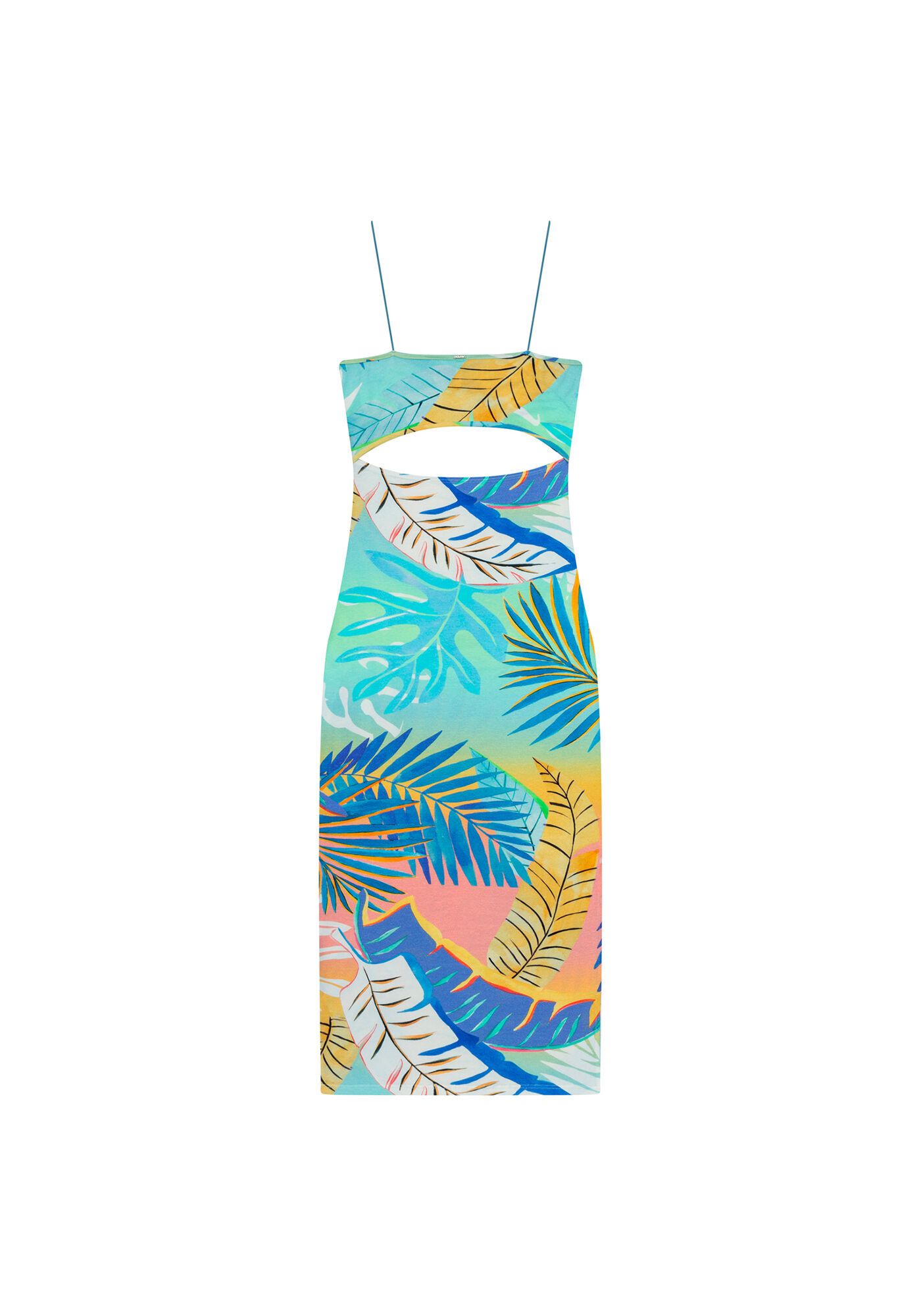 Vestido M&iacute;di Recorte Costas, , large.