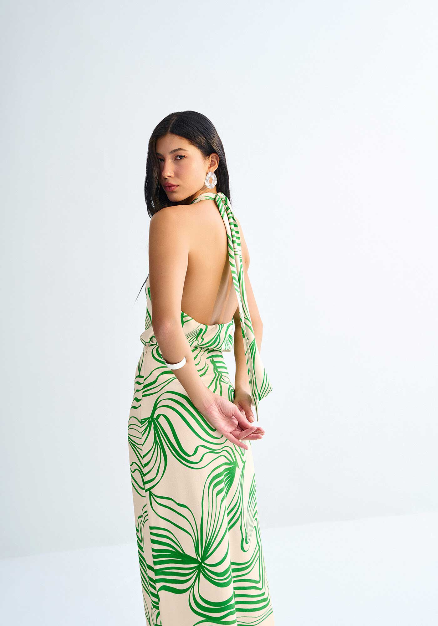 Blusa Cross Neck Estampada com Detalhe Aviamento, , large.