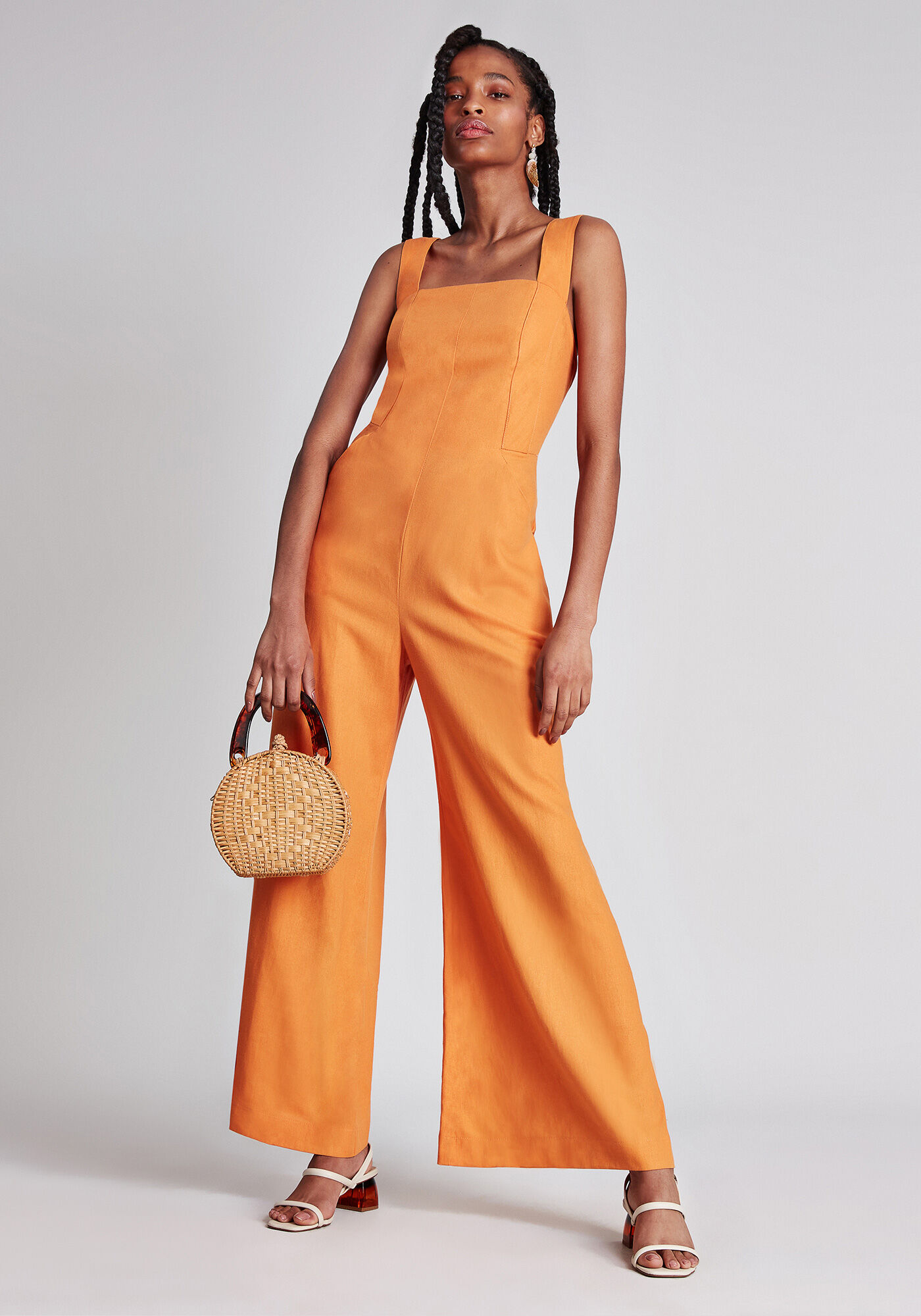 Macac&atilde;o Longo Recorte Costas Linho, , large.