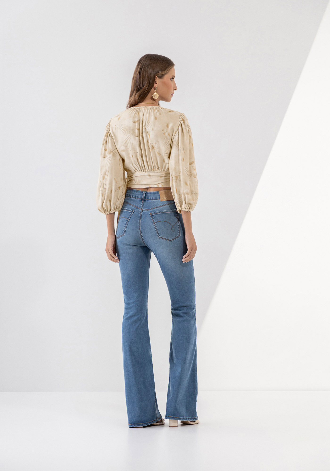 Cal&ccedil;a Jeans Flare Super Alta Every Day, , large.