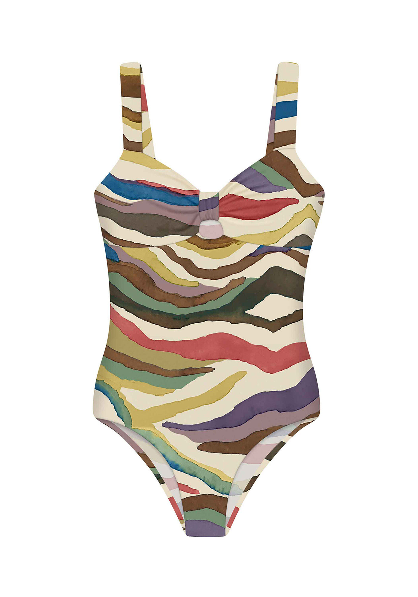 Body Malha Canelado Wave Manga 3/4, , large.