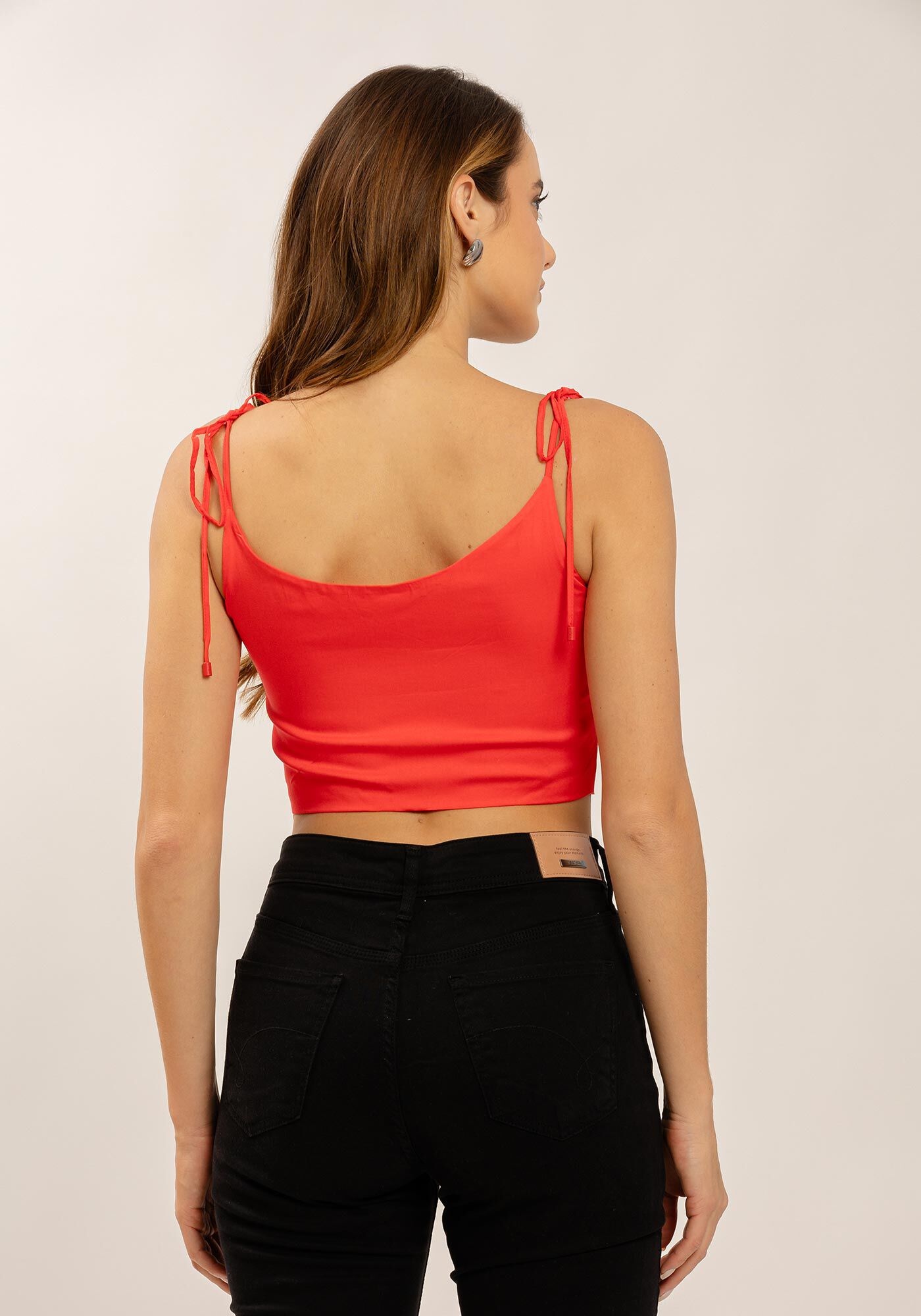 Blusa Cropped com Amarra&ccedil;&atilde;o Al&ccedil;as, , large.