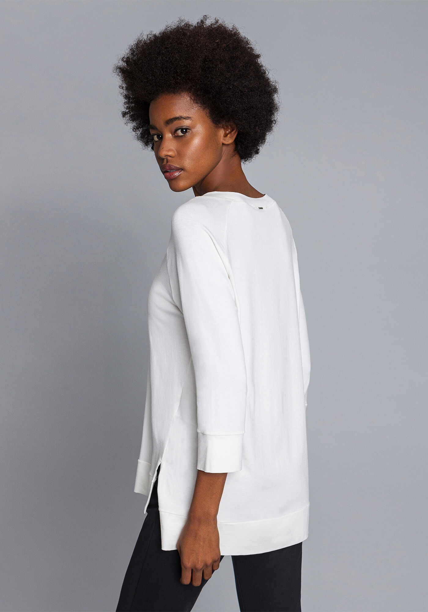 Blusa Mangas 3/4 B&aacute;sica, , large.