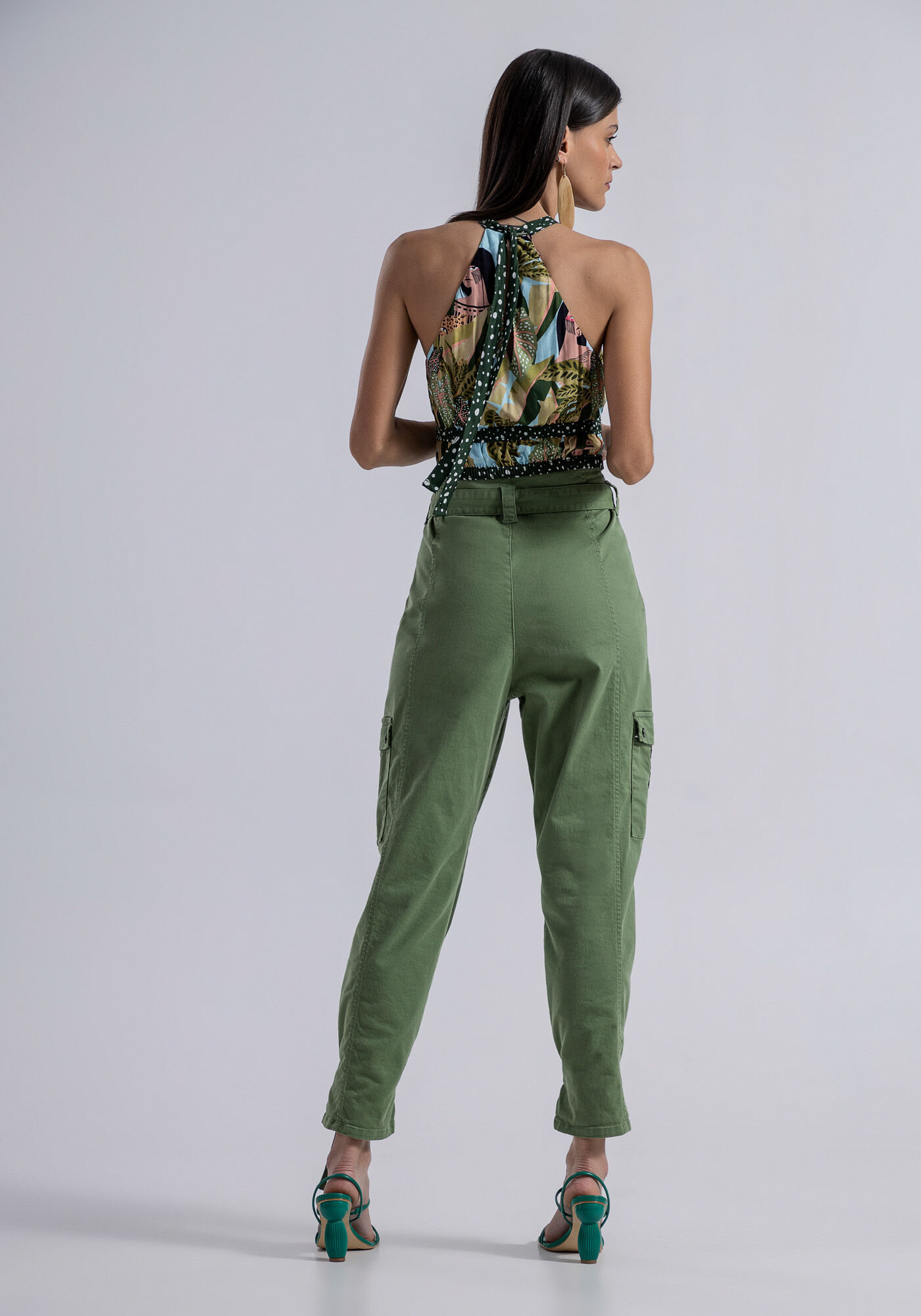 Blusa Cava Americana em Viscose com Franzidos, , large.