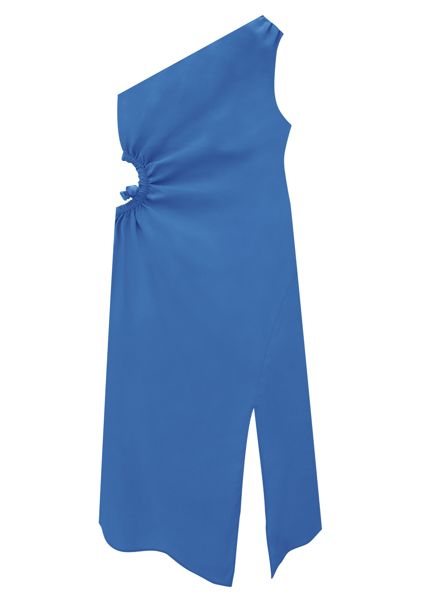 Vestido Midi Ombro S&oacute; em Tecido Taylor com Cut Out, , large.