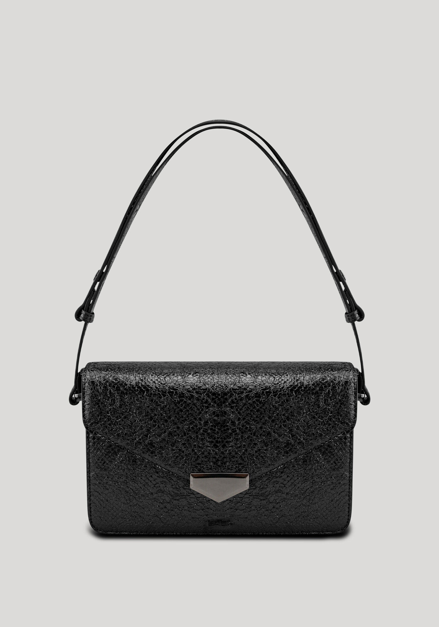 Bolsa Estruturada Com Aba Frontal E Al&ccedil;a &Uacute;nica Regul&aacute;vel, , large.