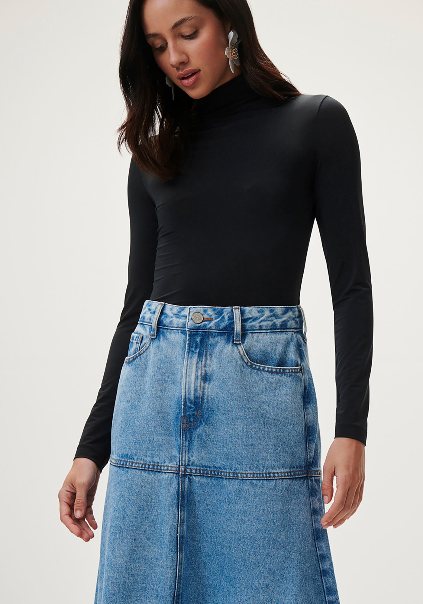 Blusa Manga Longa com Gola Alta Basic, , large.