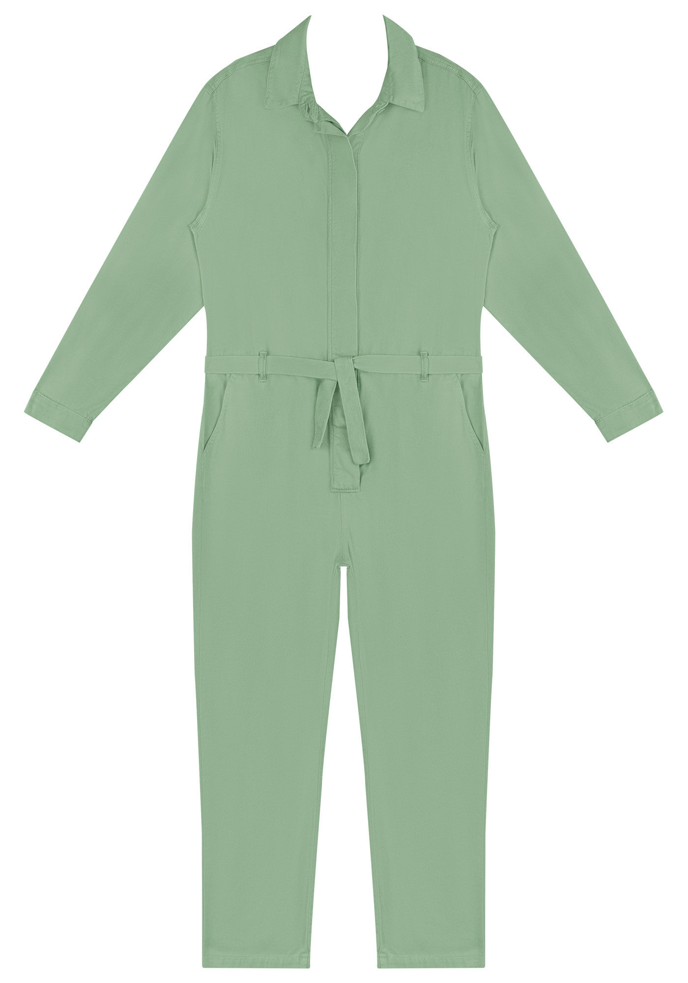 Macac&atilde;o Longo Sarja Utilit&aacute;rio com Cinto, , large.