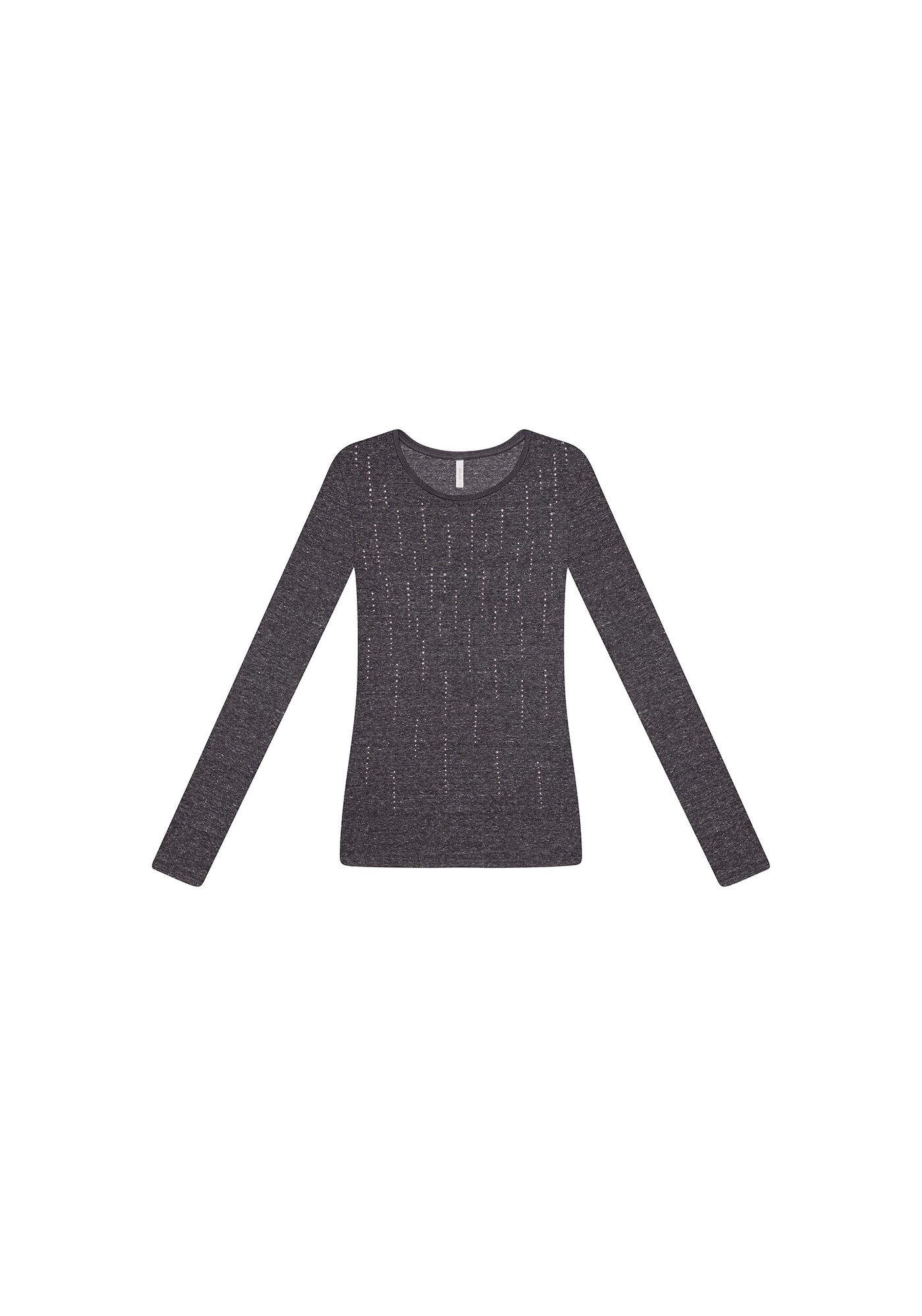 Blusa Manga Longa Strass, , large.