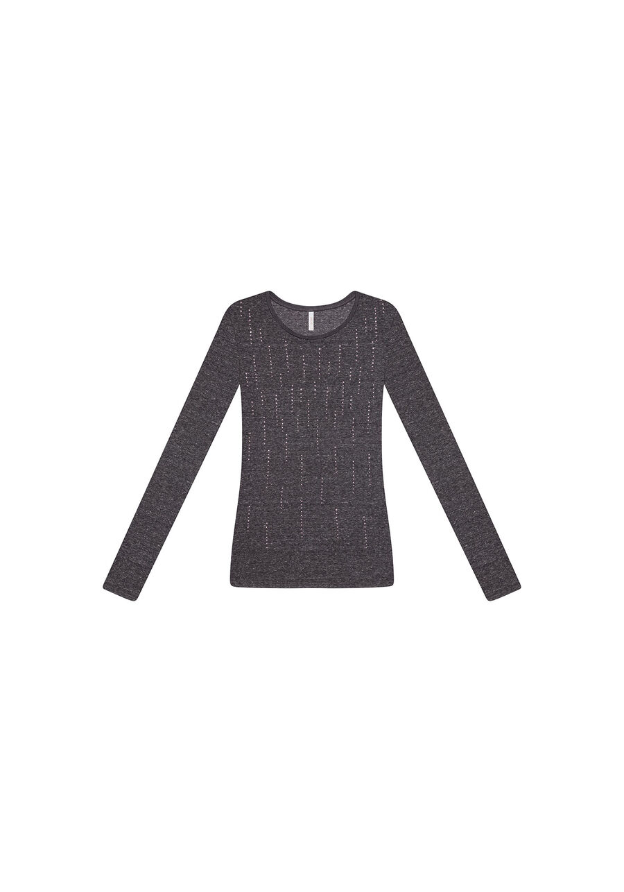Blusa Manga Longa Strass, . Blusa Manga Longa Strass, , large.