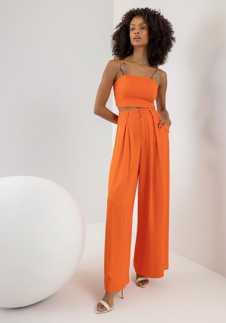 Calça Pantalona em Viscose Alfaiataria, . Calça Pantalona em Viscose Alfaiataria, , large.