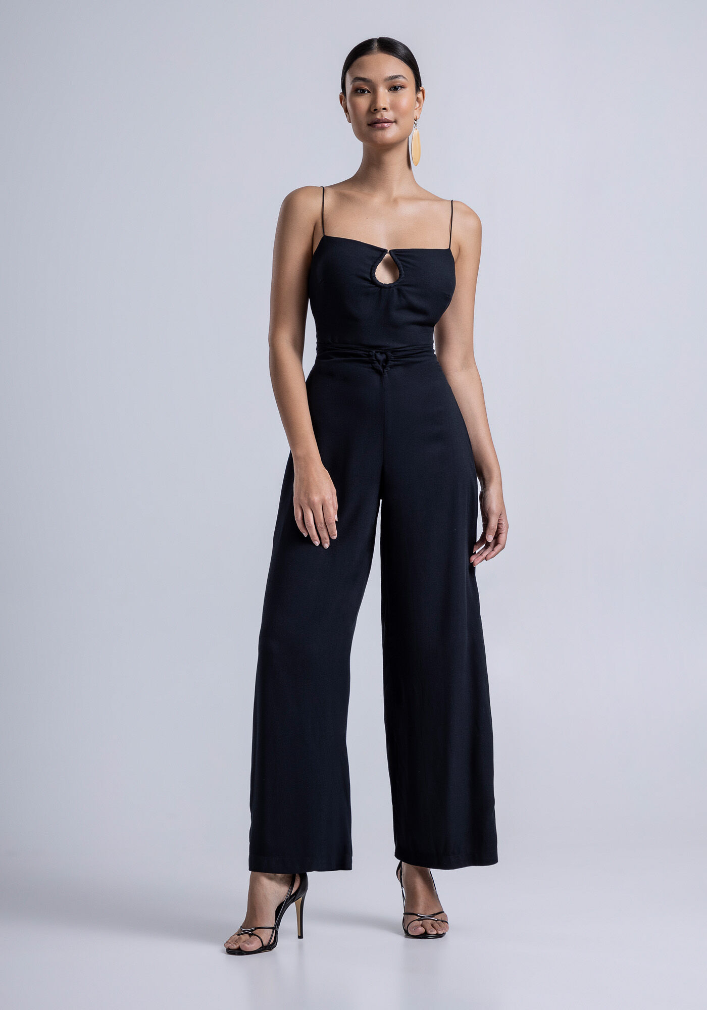 Blusa com Al&ccedil;as em Crepe Decote Reto, , large.