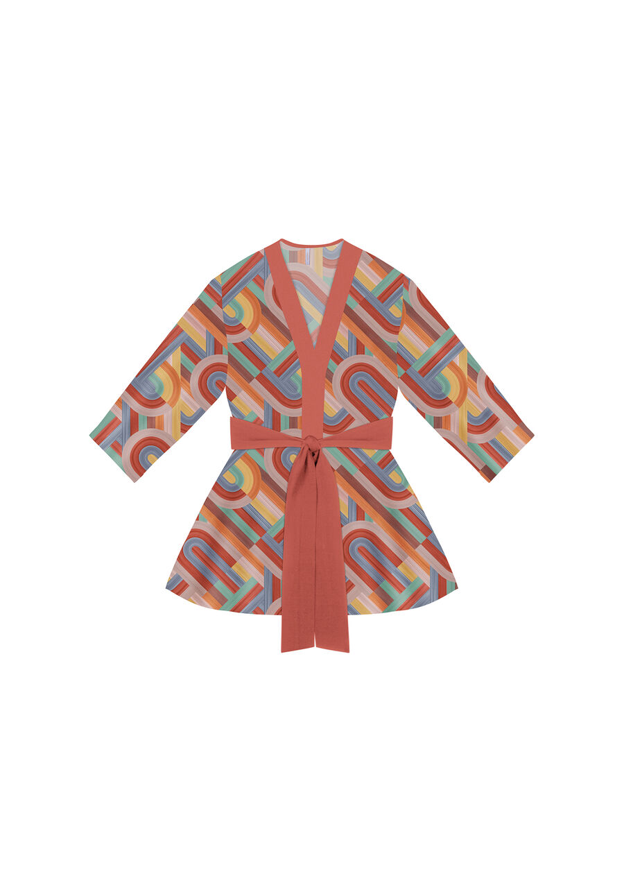Blusa Kimono com Faixa Estampa, ALEGRIA, large.