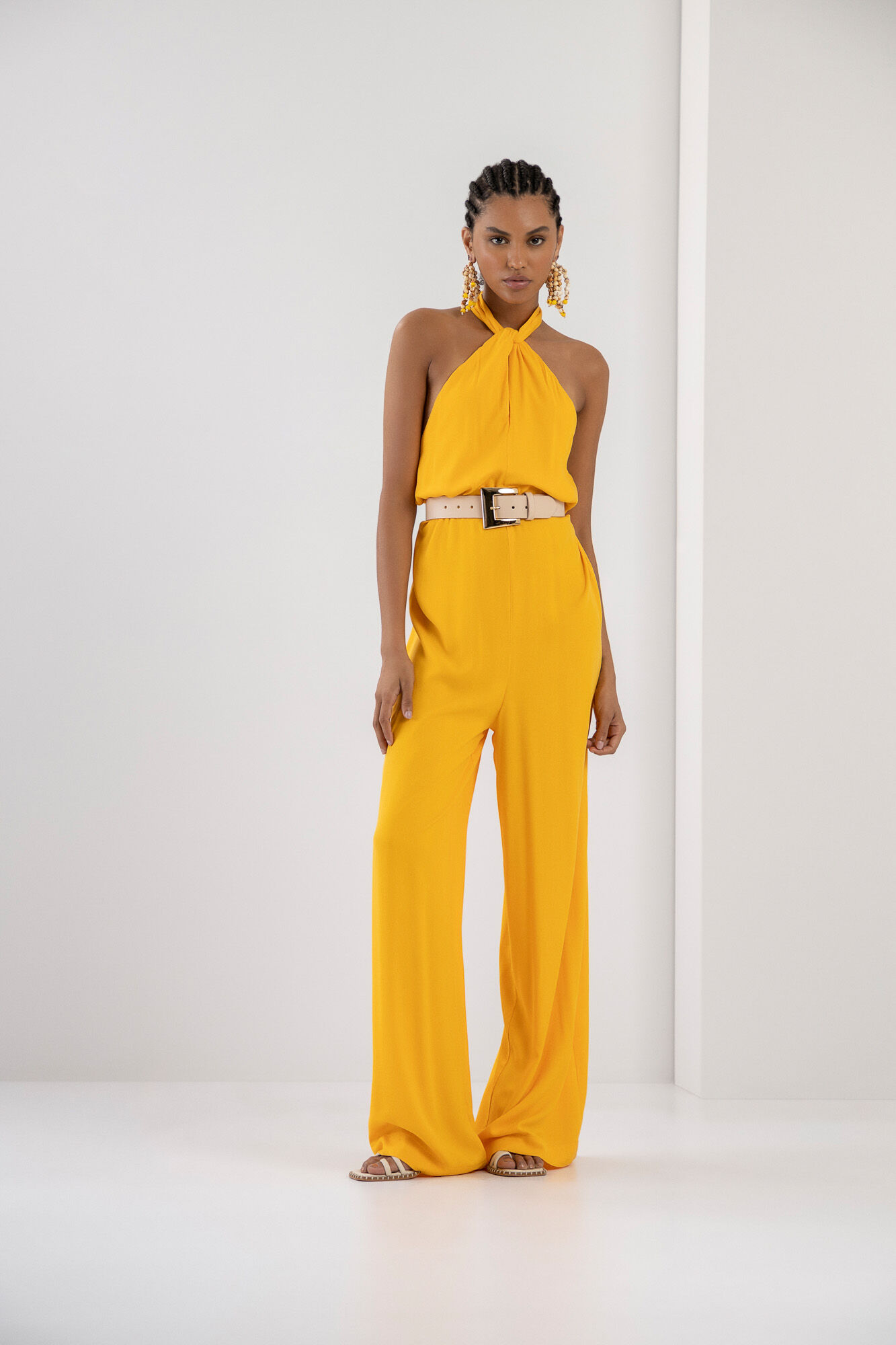 Macac&atilde;o Longo Frente &Uacute;nica em Crepe, , large.